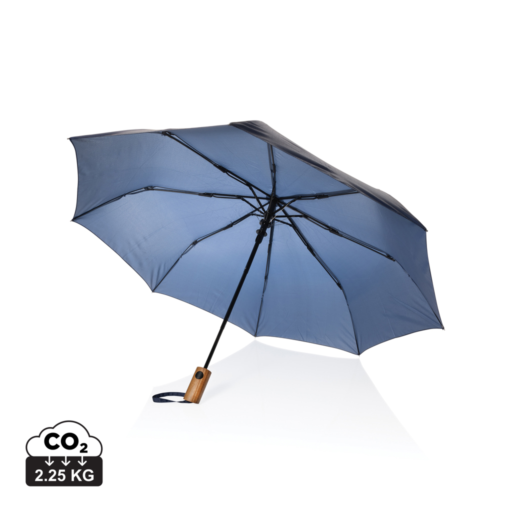 Miniature 11 pour Mini parapluie 21" à ouverture auto en bois d'acacia Kaycey