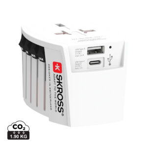Visuel SKROSS Adaptateur de voyage universel MUV 2-Pôles avec USB