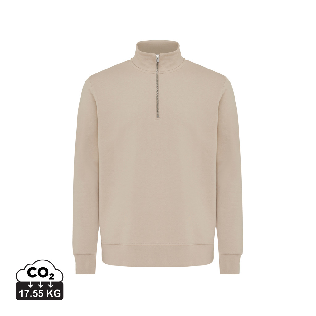 Miniature 21 pour Sweater IQONIQ à col montant zippé en coton recyclé Elgon