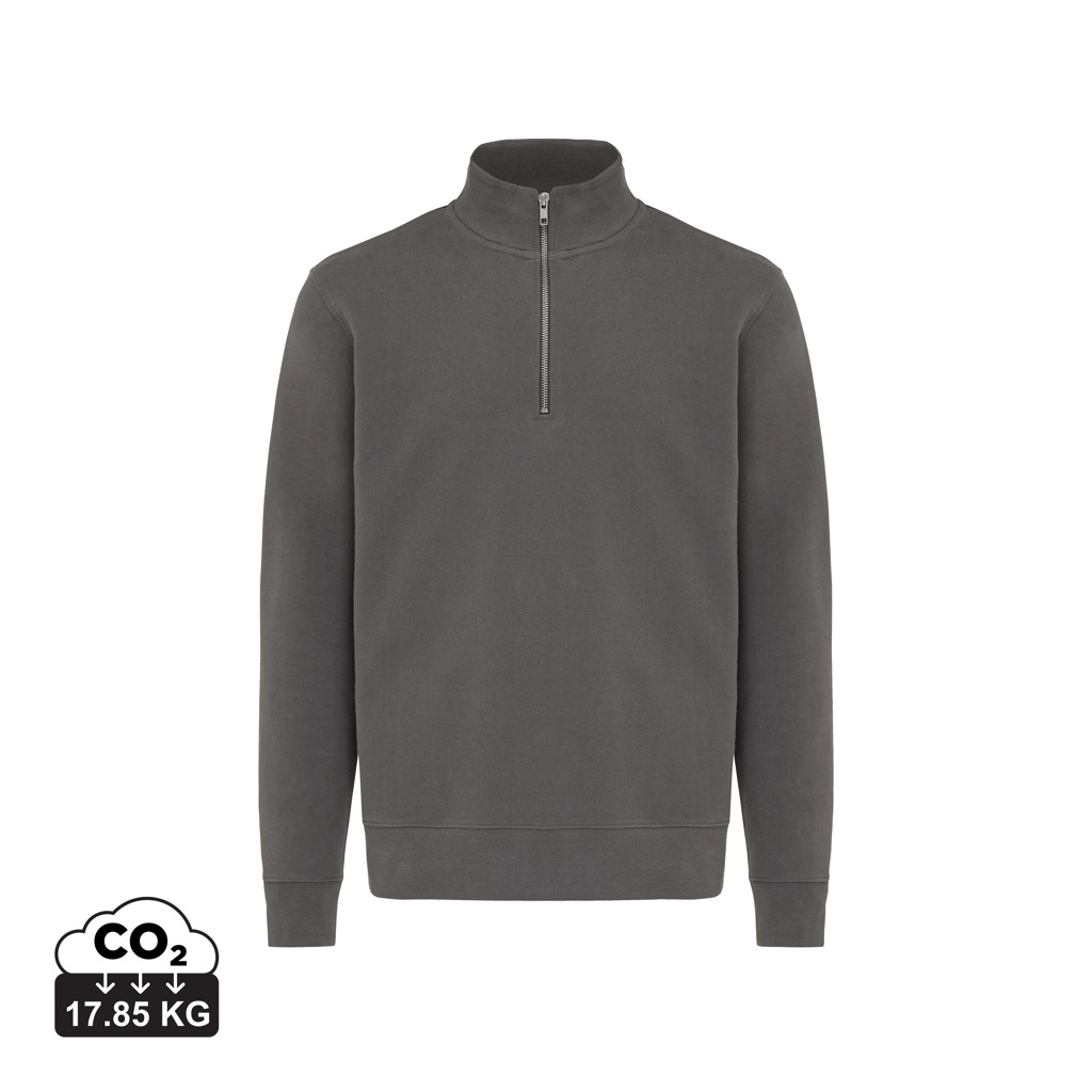Miniature 22 pour Sweater IQONIQ à col montant zippé en coton recyclé Elgon