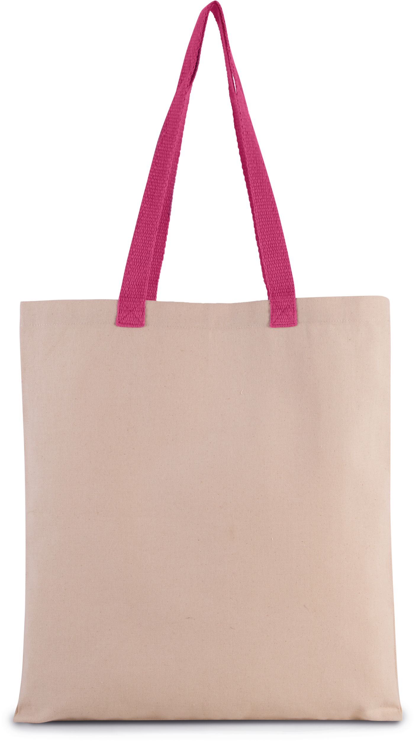 Miniature 8 pour Sac shopping plat en toile avec poignées contrastées