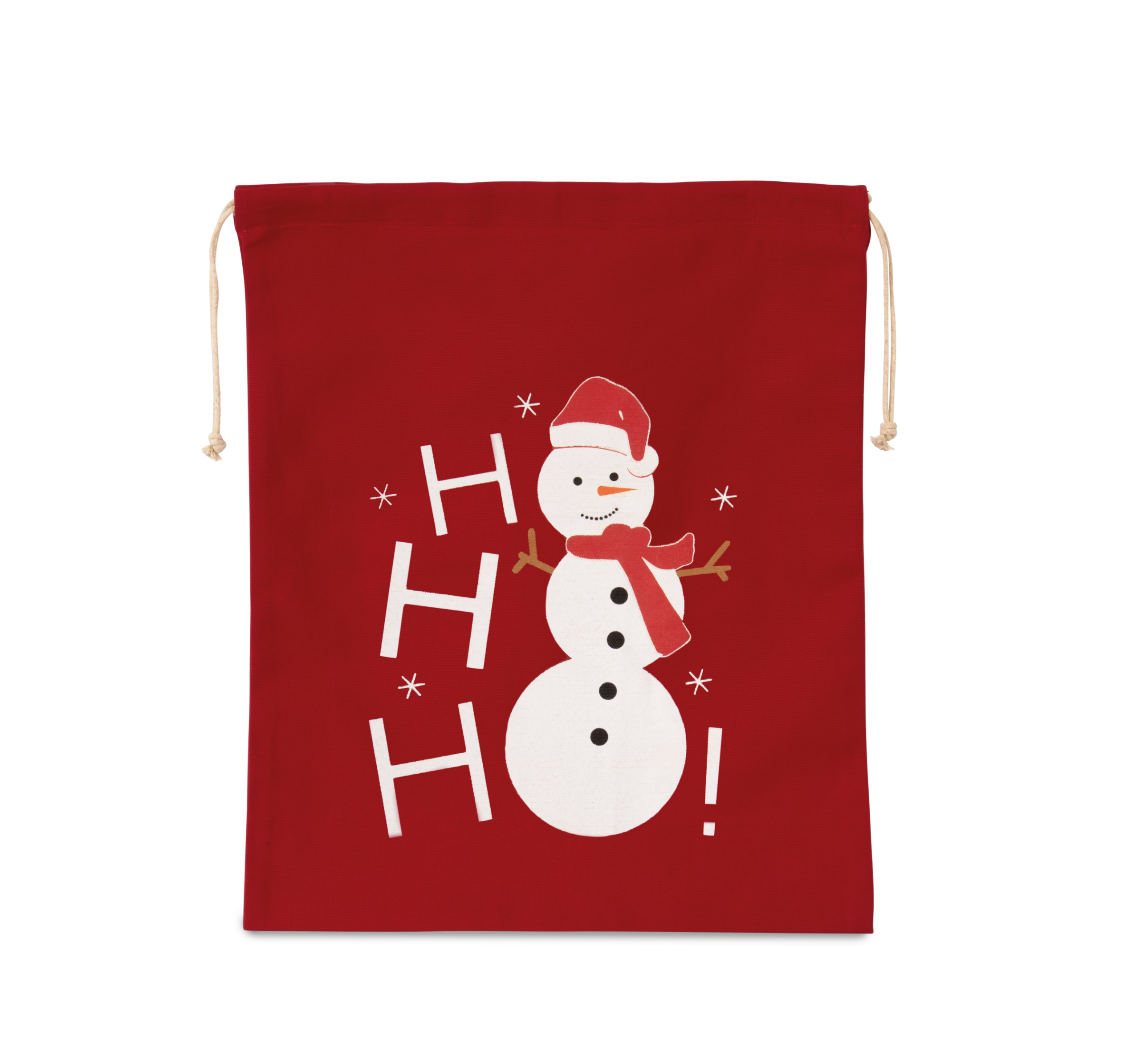 Miniature 4 pour Sac coton à cordon motif bonhomme de neige