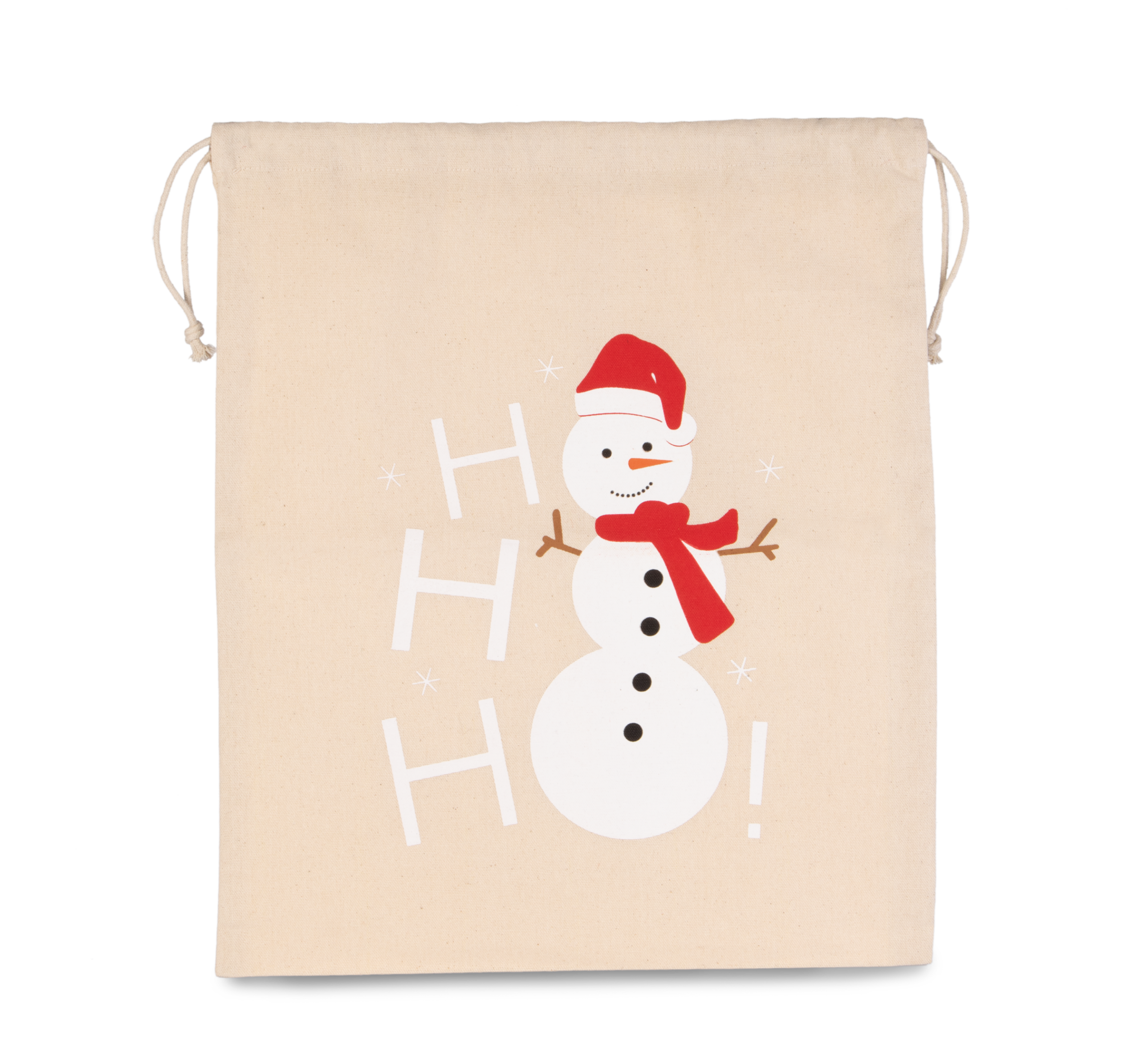 Miniature 5 pour Sac coton à cordon motif bonhomme de neige