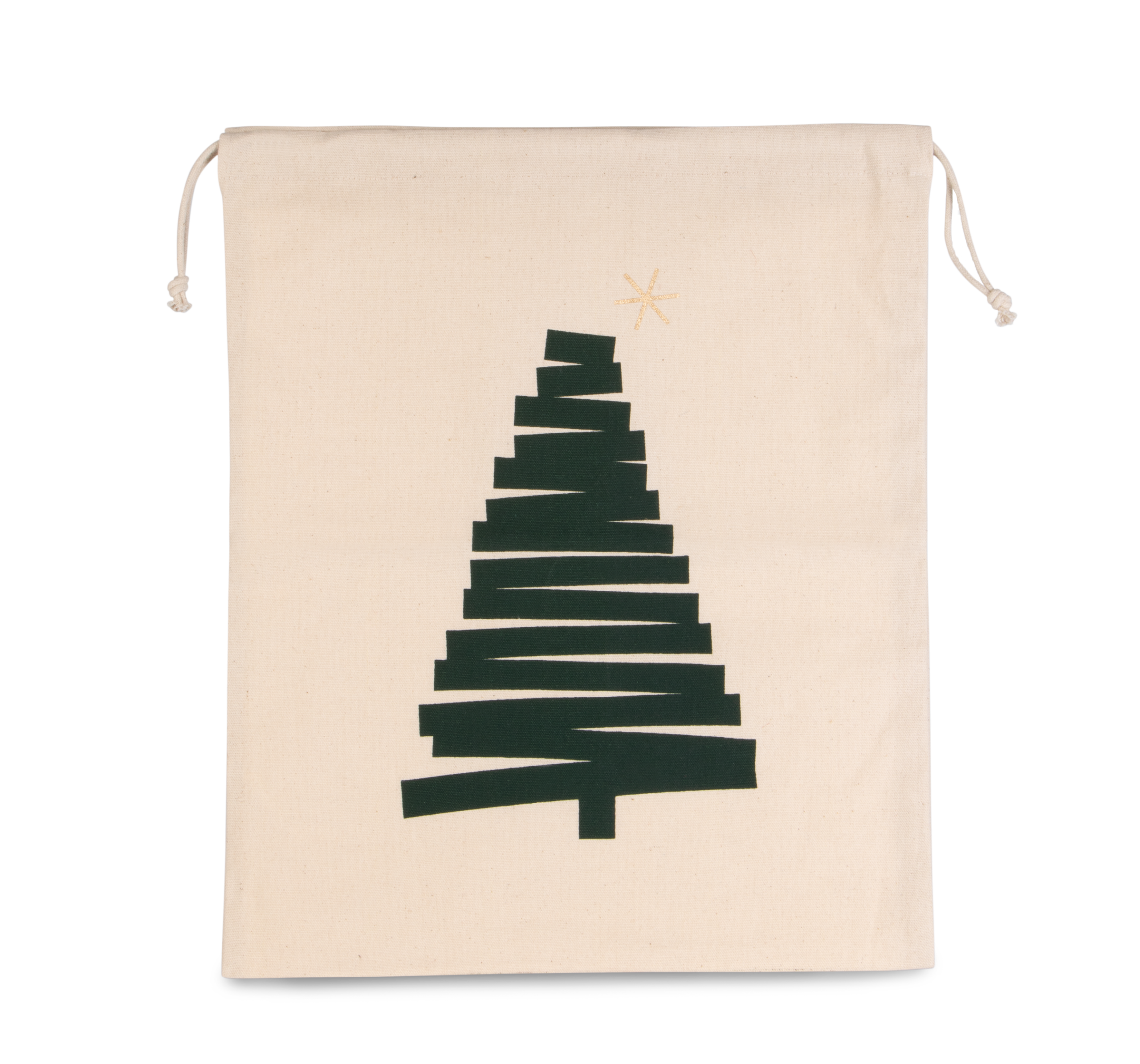 Miniature 5 pour Sac coton à cordon motif sapin