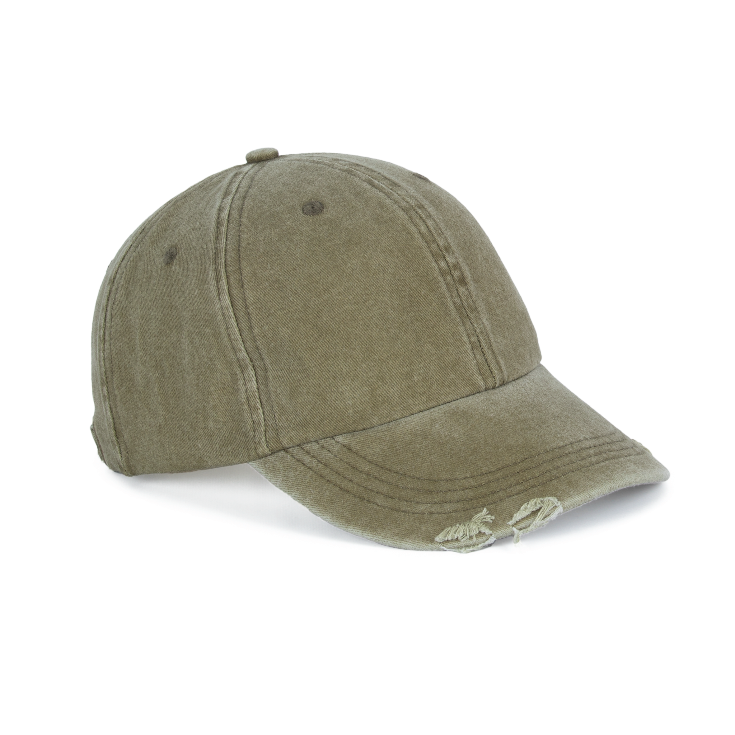 Miniature 5 pour Casquette vintage effet déchiré - 6 panneaux
