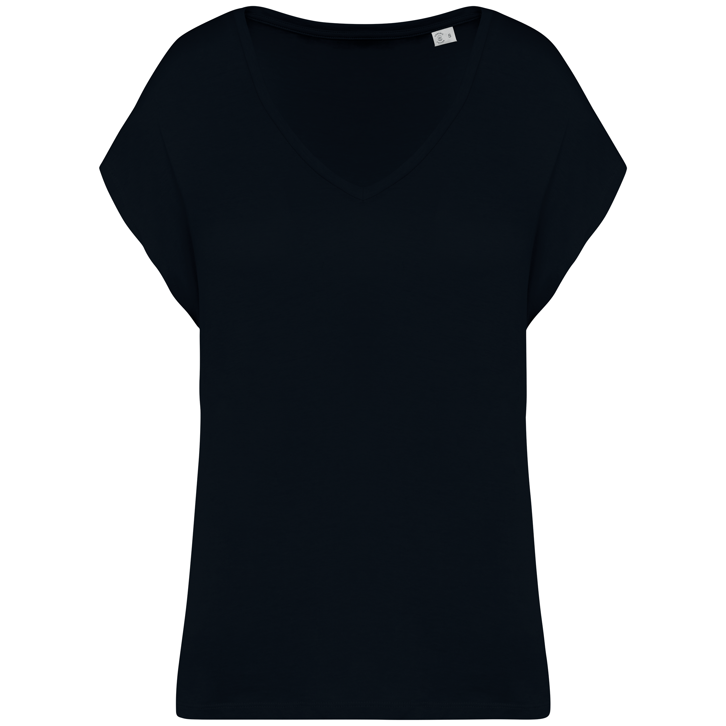 Miniature 8 pour T-shirt écoresponsable loose à col V femme