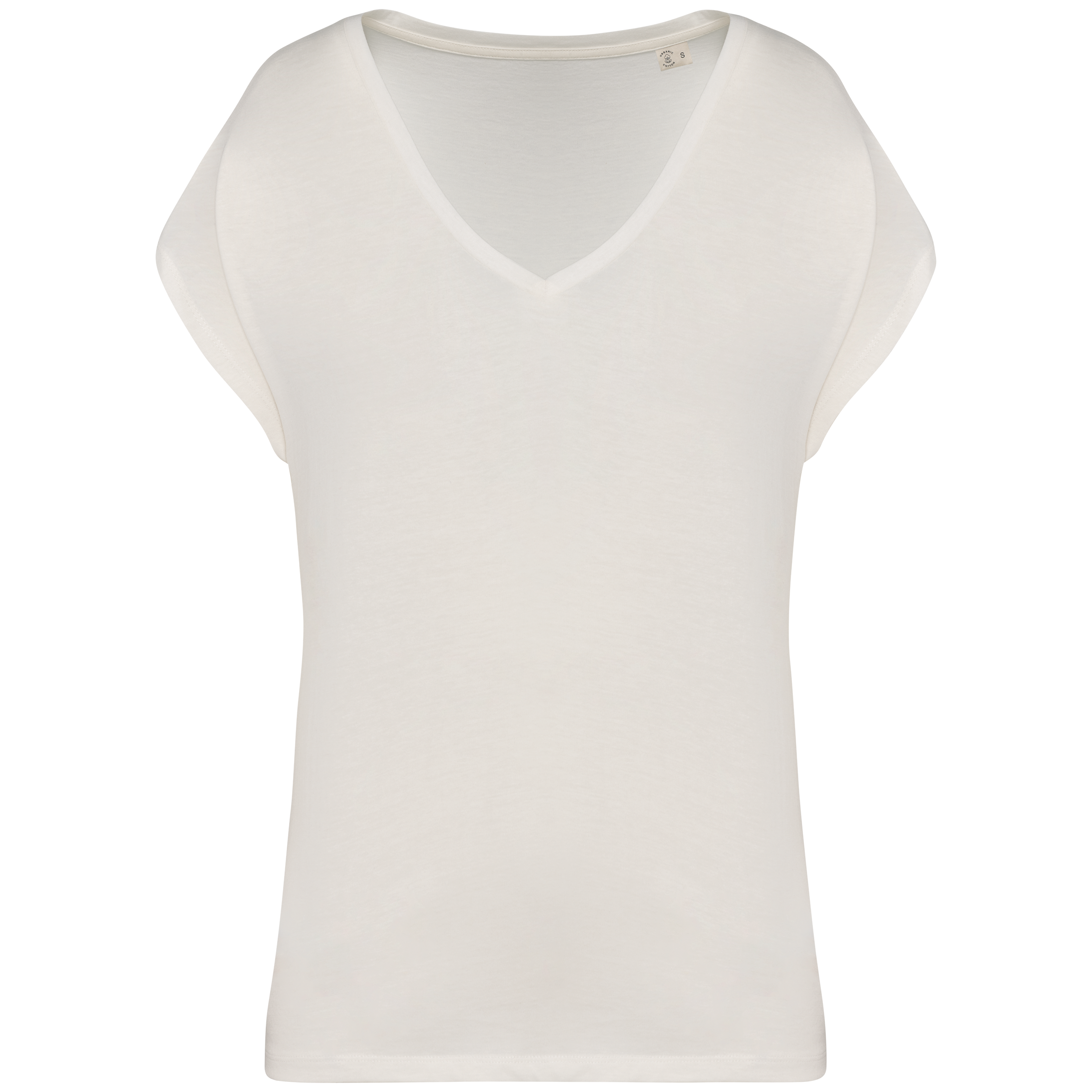 Miniature 10 pour T-shirt écoresponsable loose à col V femme