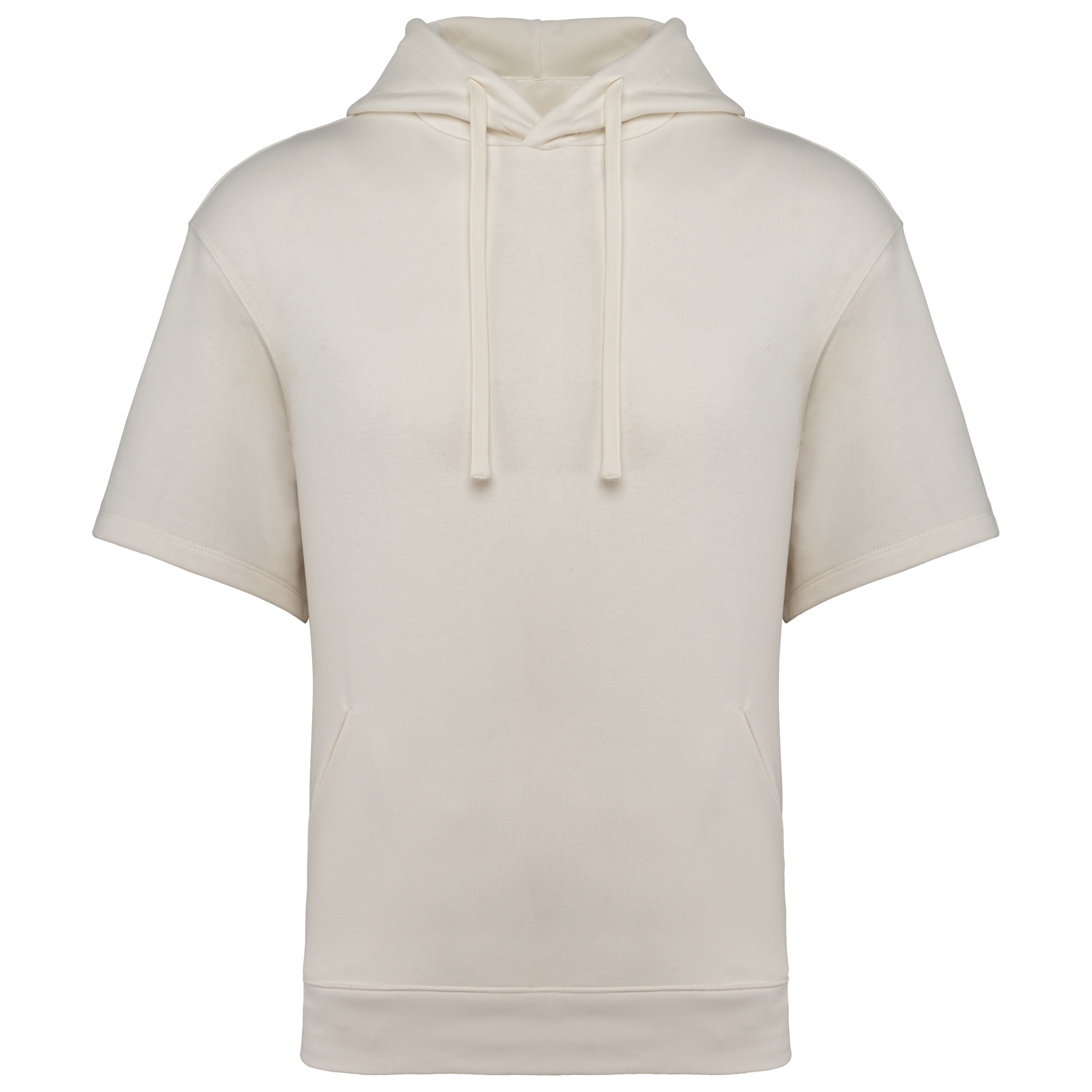 Miniature 2 pour Sweat-shirt écoresponsable à capuche à épaules tombantes manches courtes French Terry unisexe