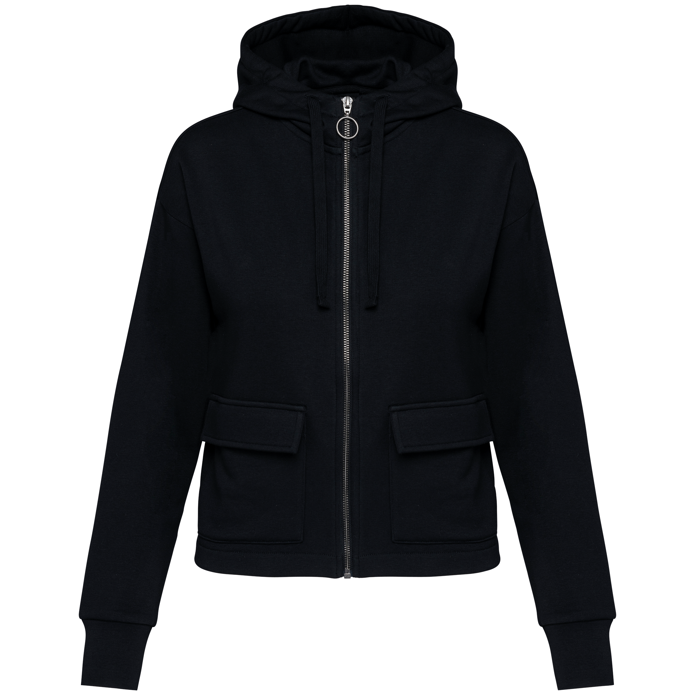 Miniature 8 pour Sweat-shirt écoresponsable zippé à capuche French Terry femme