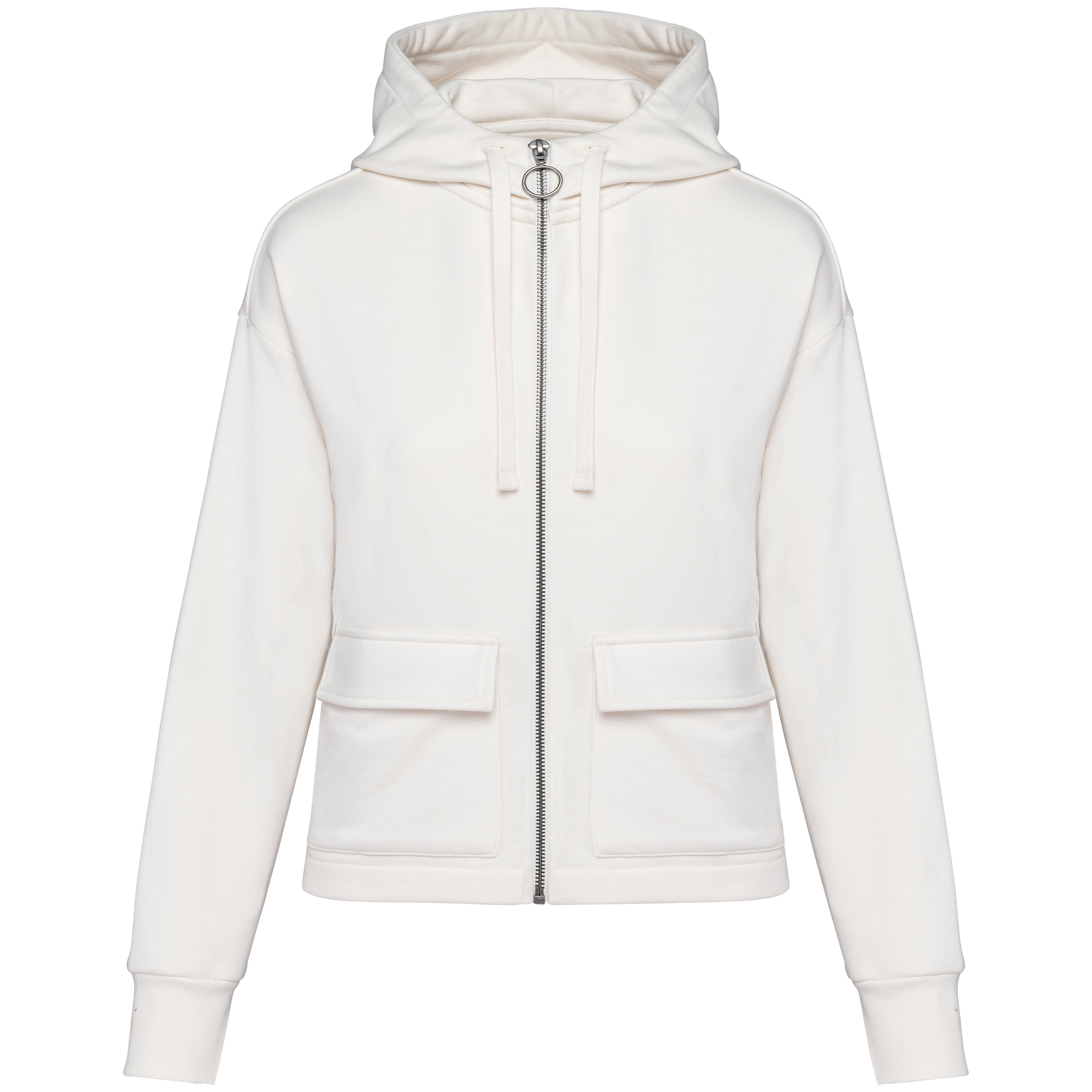 Miniature 9 pour Sweat-shirt écoresponsable zippé à capuche French Terry femme