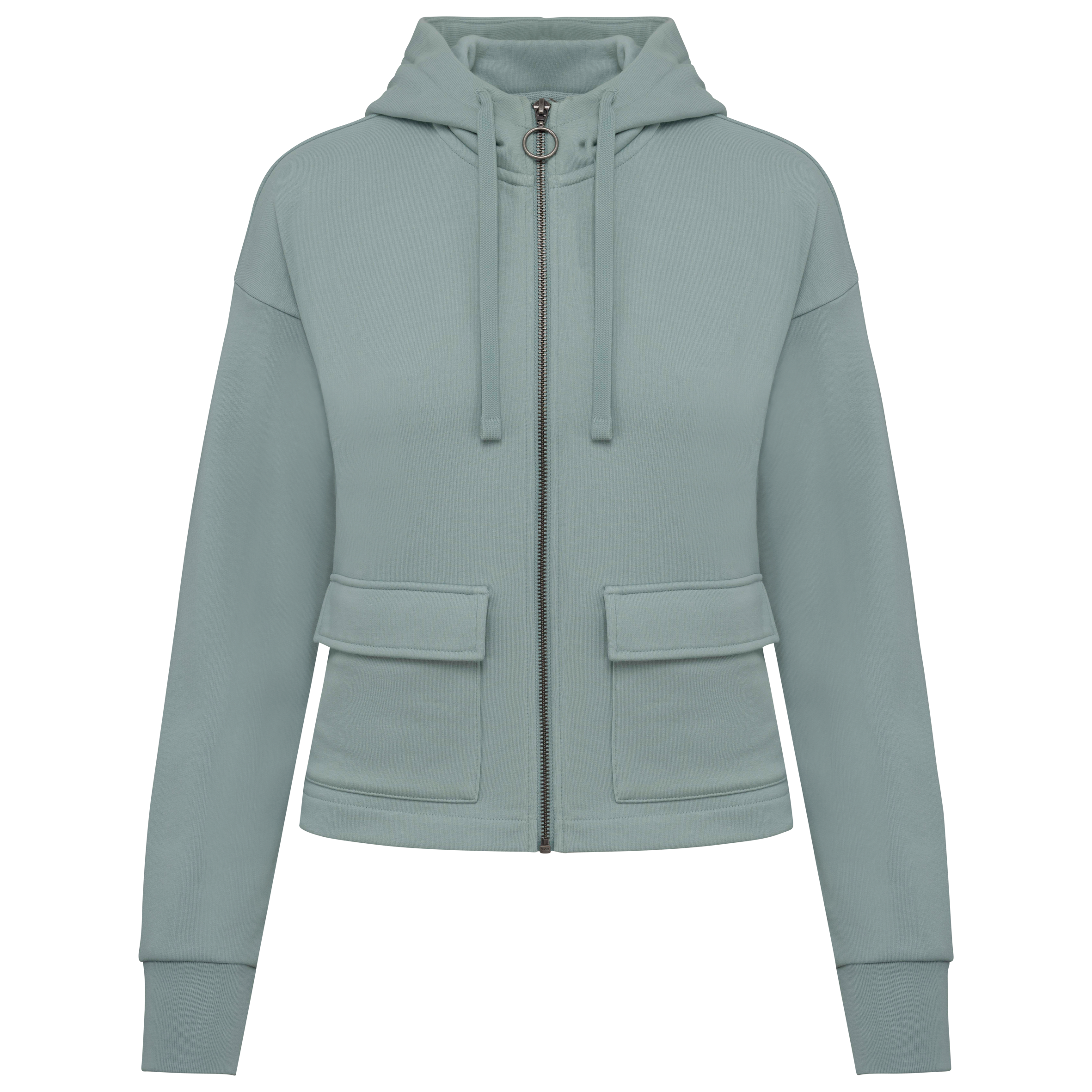 Miniature 10 pour Sweat-shirt écoresponsable zippé à capuche French Terry femme