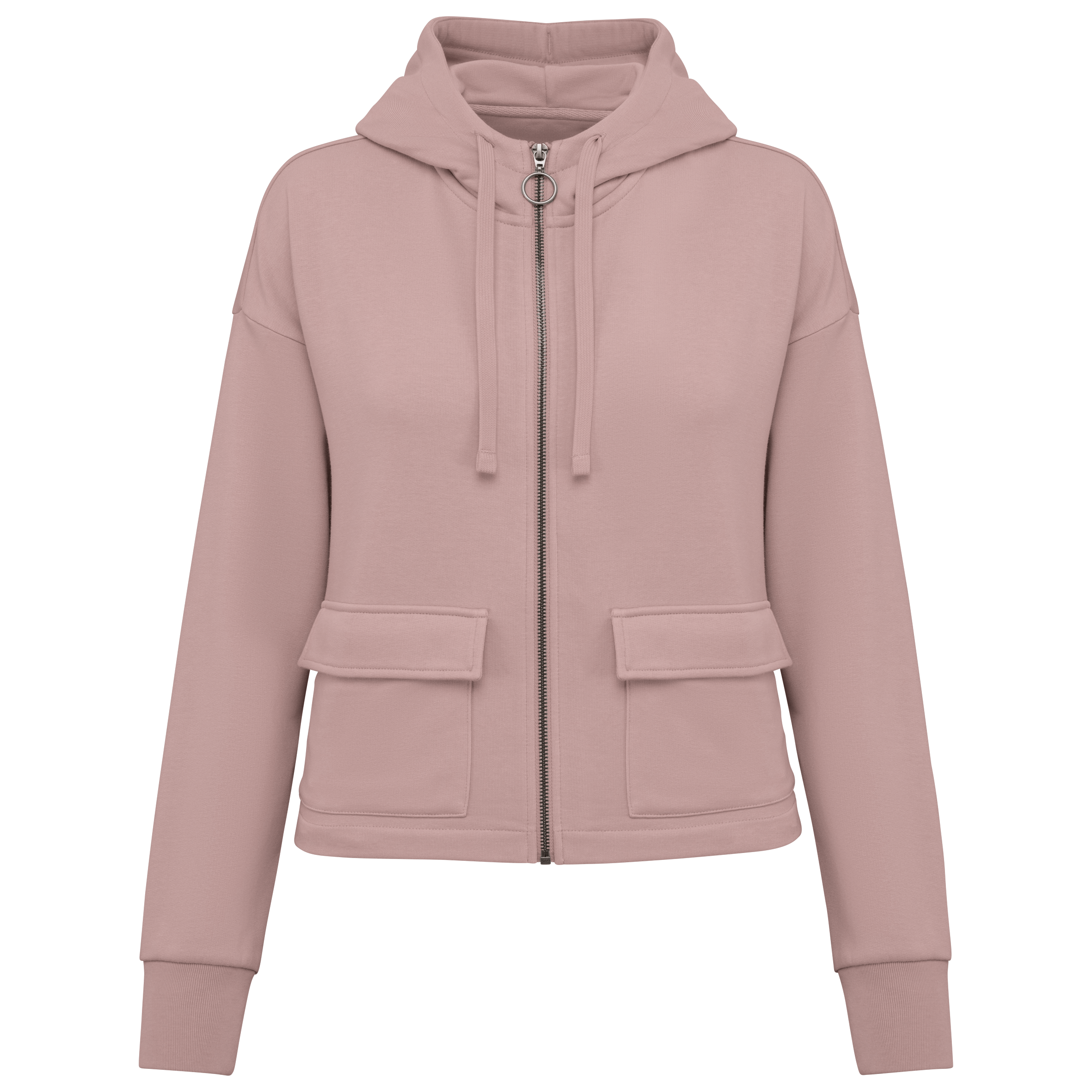 Miniature 12 pour Sweat-shirt écoresponsable zippé à capuche French Terry femme