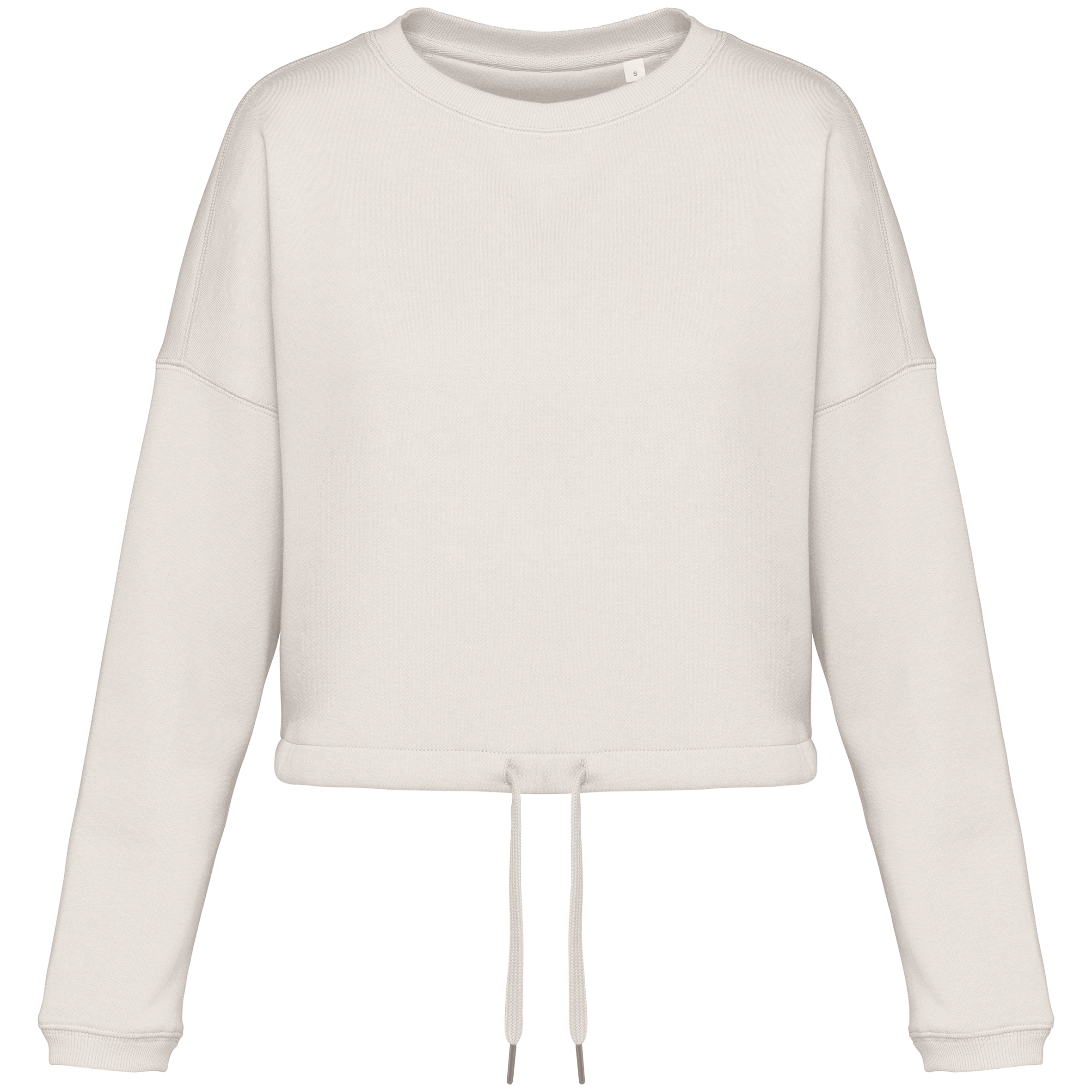 Miniature 12 pour Sweat-shirt écoresponsable à col rond oversize crop femme