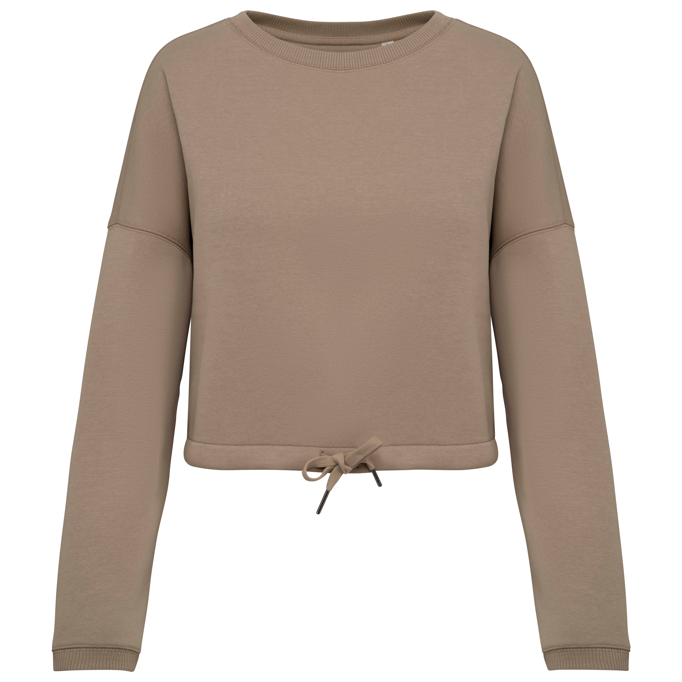 Miniature 15 pour Sweat-shirt écoresponsable à col rond oversize crop femme