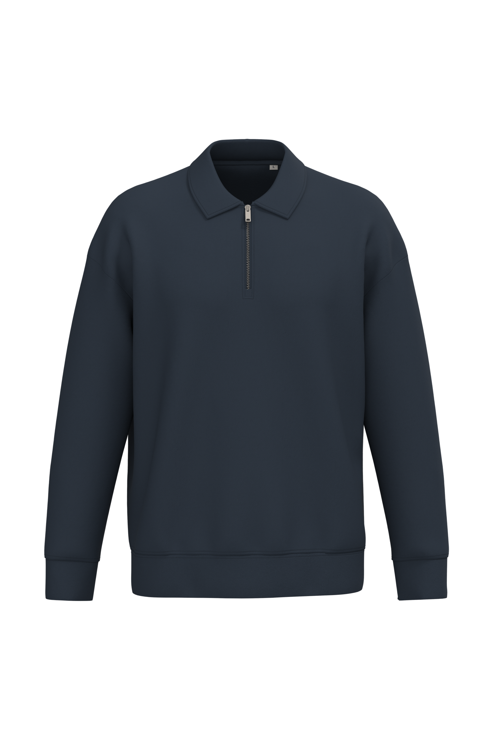 Miniature 4 pour Sweat-shirt écoresponsable quart zip col polo à épaules tombantes unisexe
