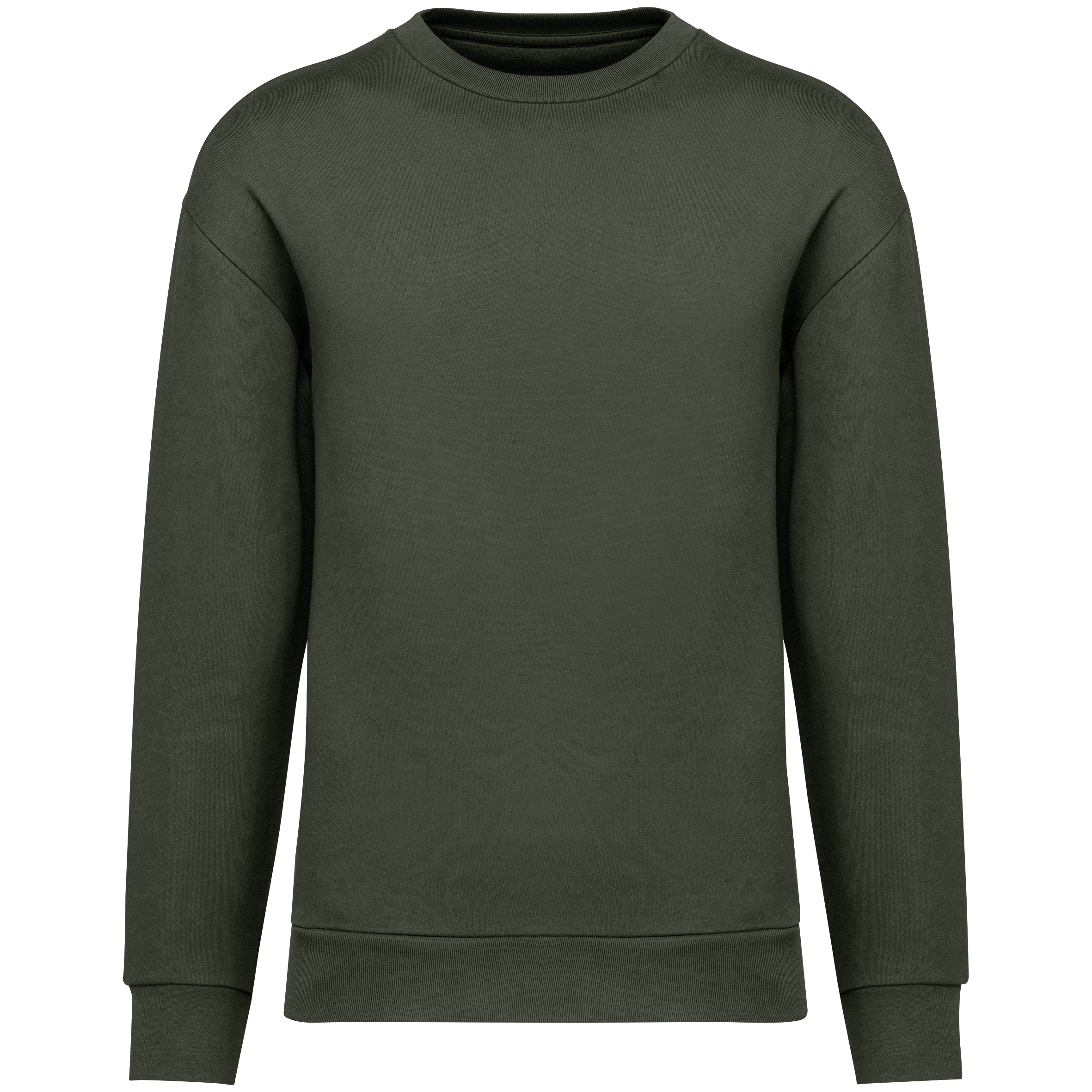 Miniature 13 pour Sweat-shirt écoresponsable à col rond à épaules tombantes molleton gratté unisexe