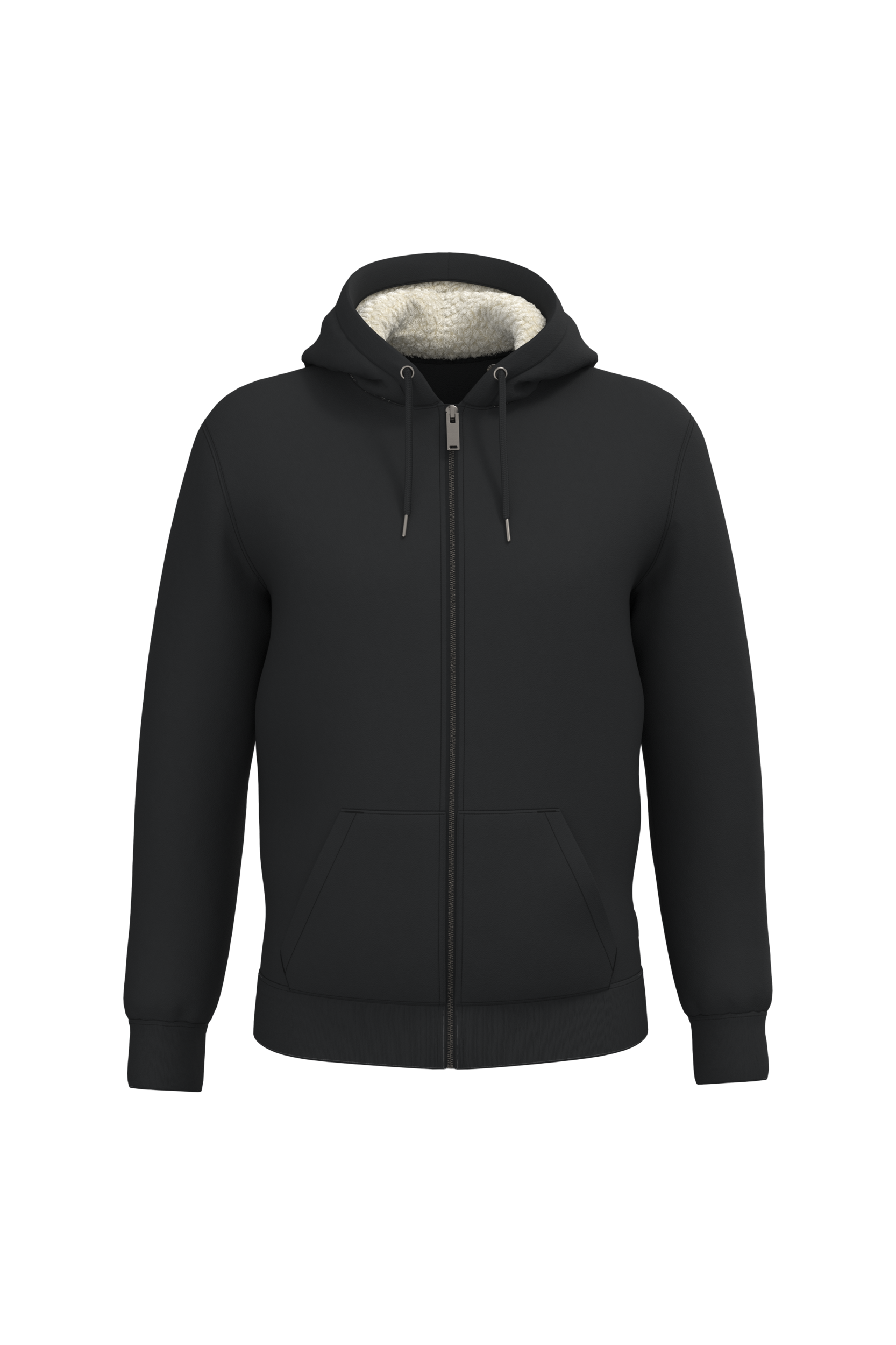 Miniature 1 pour Sweat-shirt écoresponsable zippé doublé en sherpa unisexe
