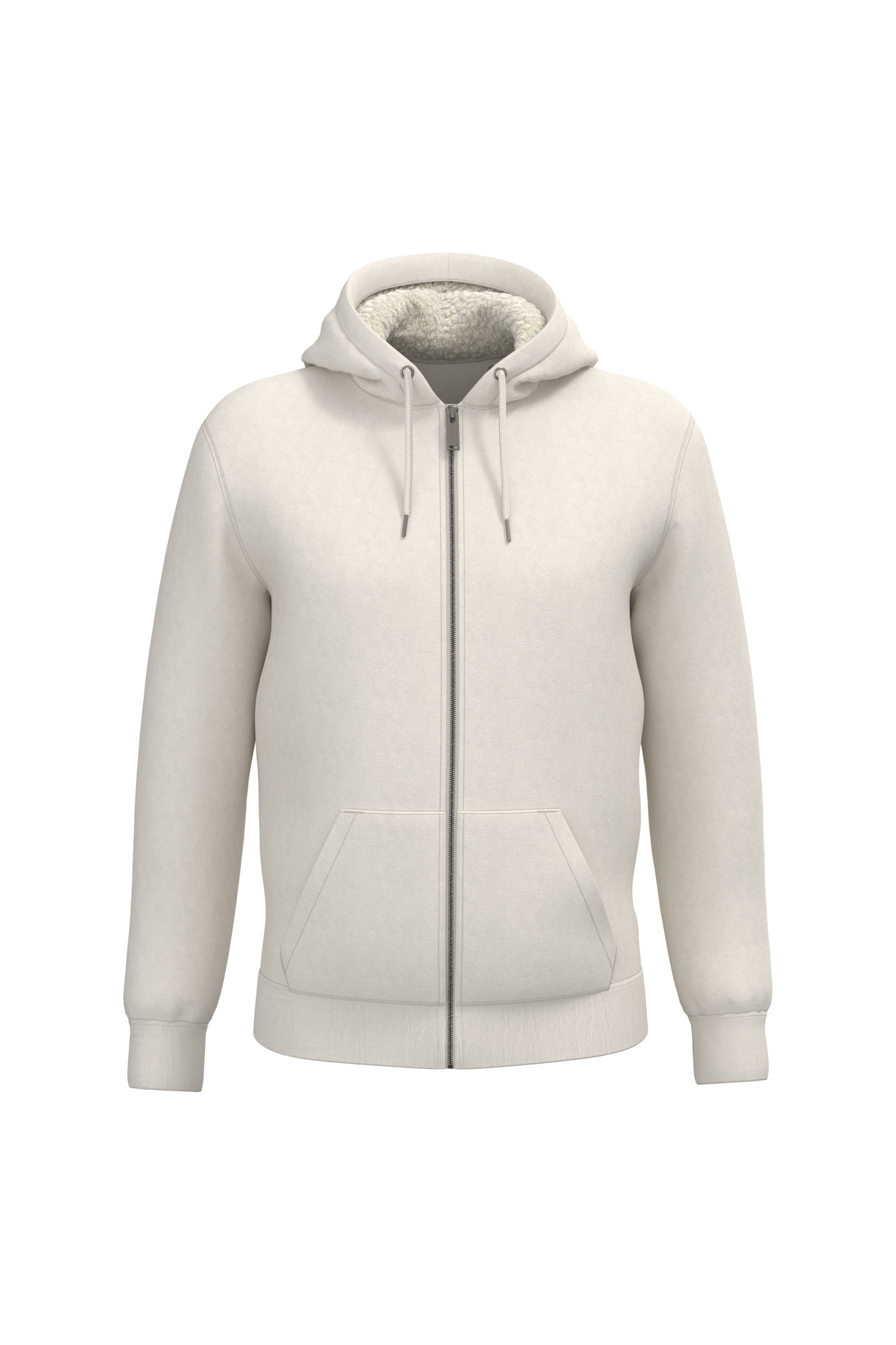 Miniature 2 pour Sweat-shirt écoresponsable zippé doublé en sherpa unisexe