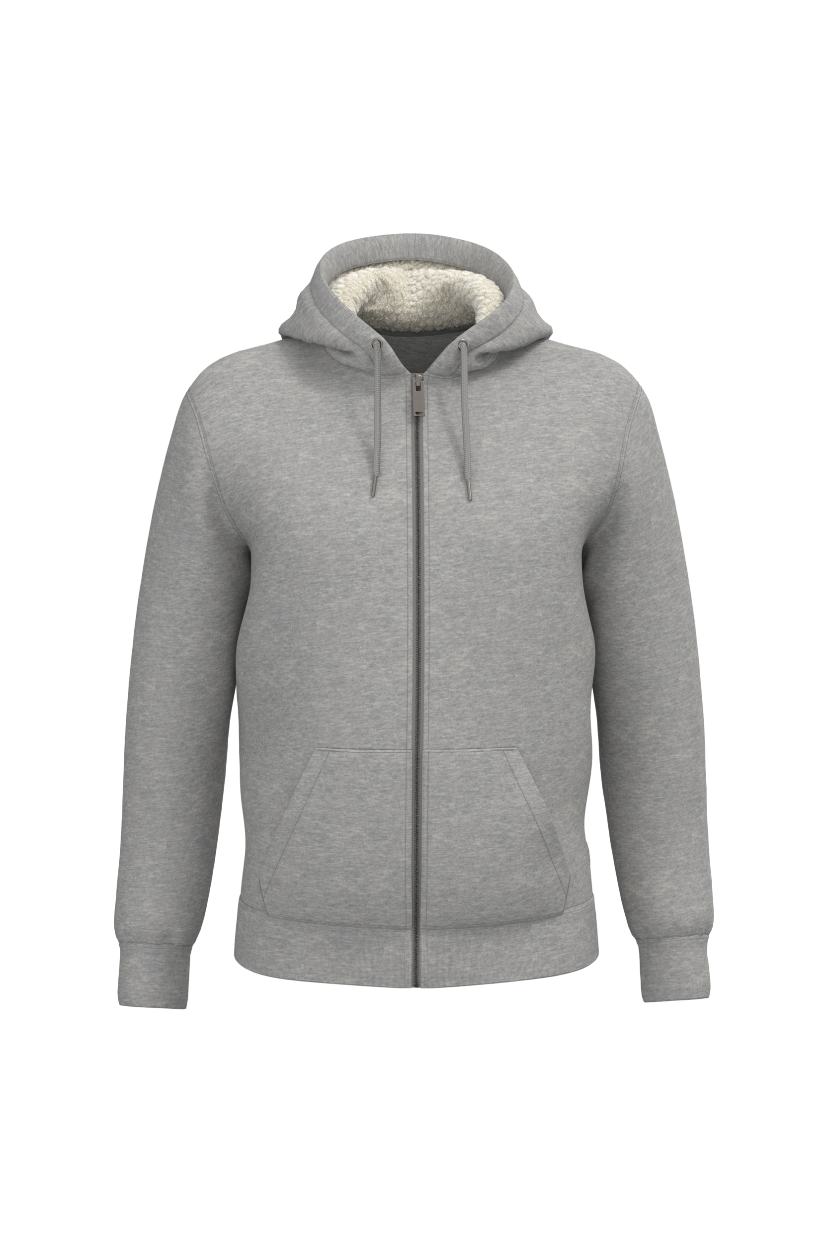 Miniature 3 pour Sweat-shirt écoresponsable zippé doublé en sherpa unisexe
