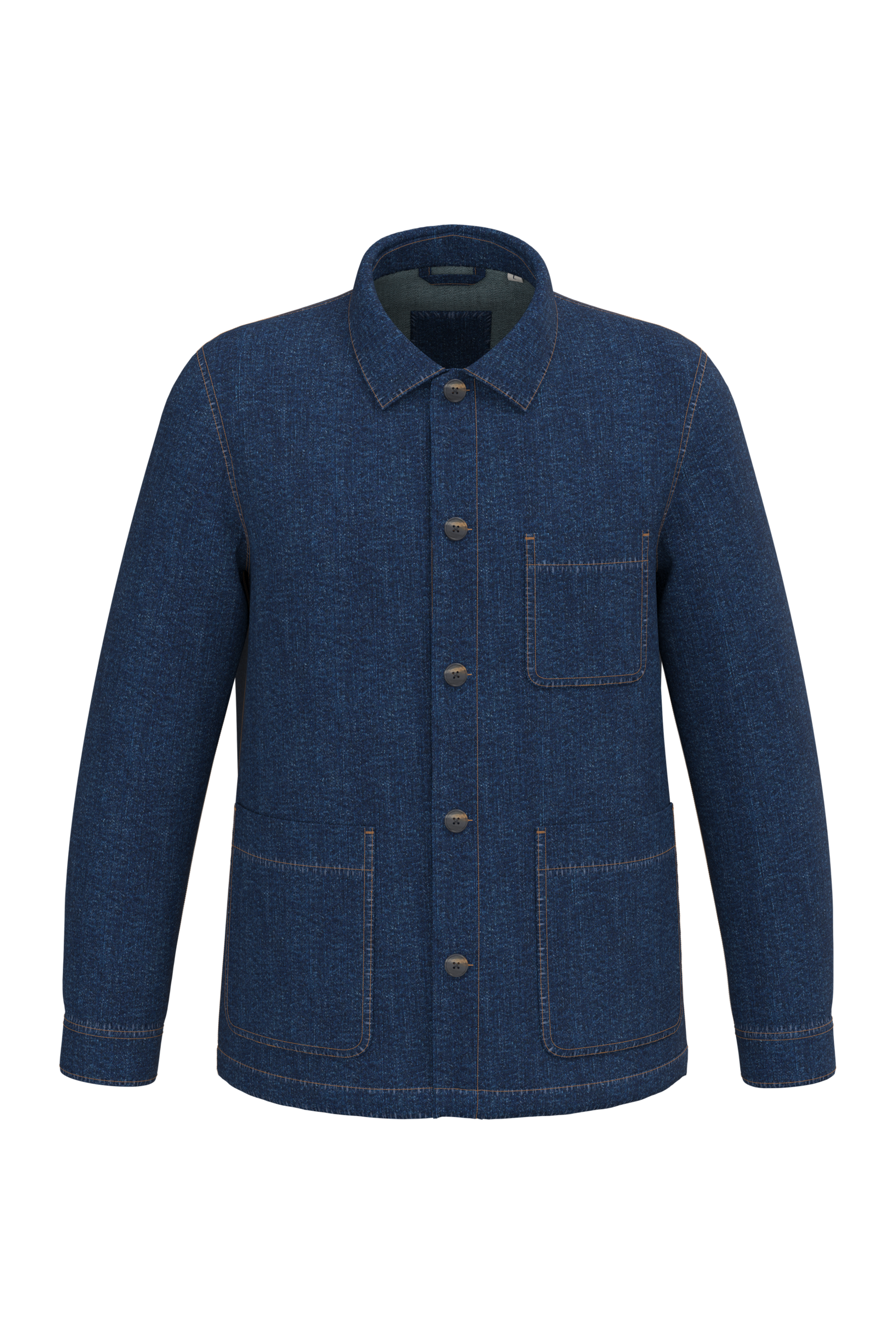 Miniature 1 pour Veste en jean écoresponsable à épaules tombantes unisexe