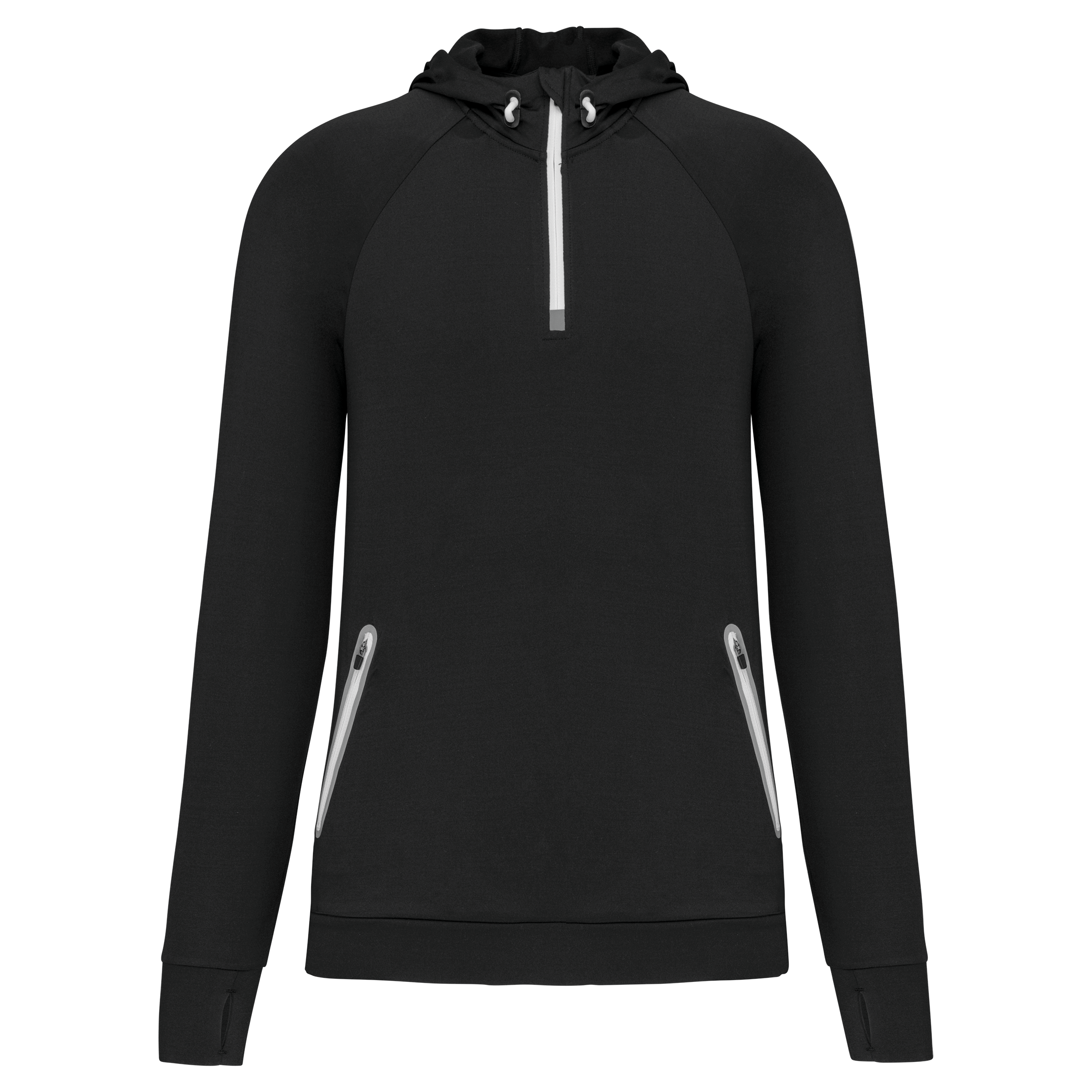 Miniature 19 pour Sweat-shirt à capuche 1/4 zip sport unisexe