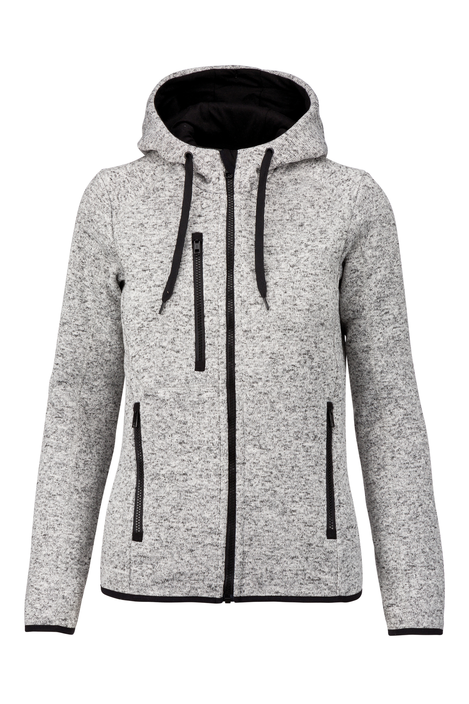Miniature 9 pour Veste à capuche chinée femme