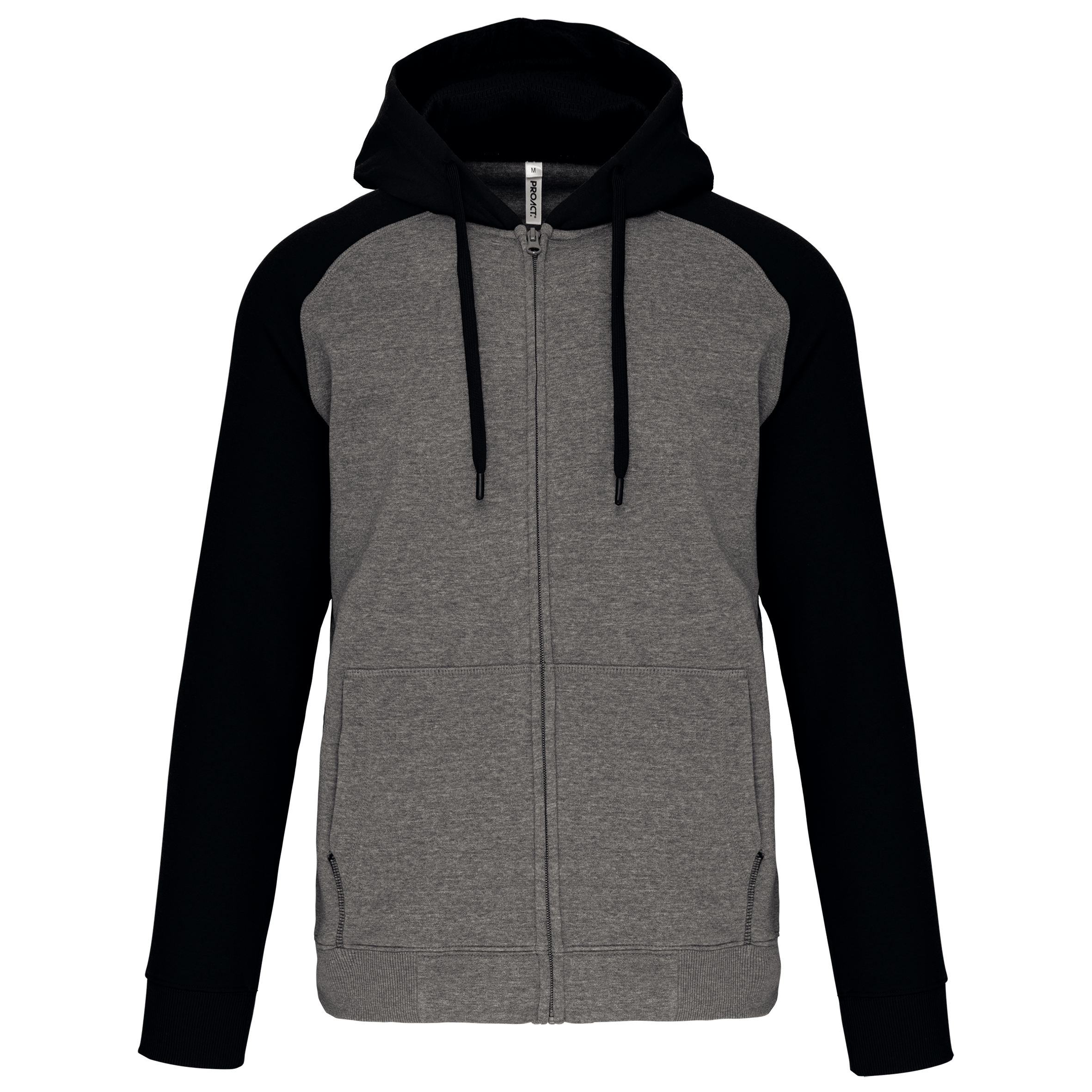 Miniature 13 pour Veste molleton zippée capuche bicolore unisexe
