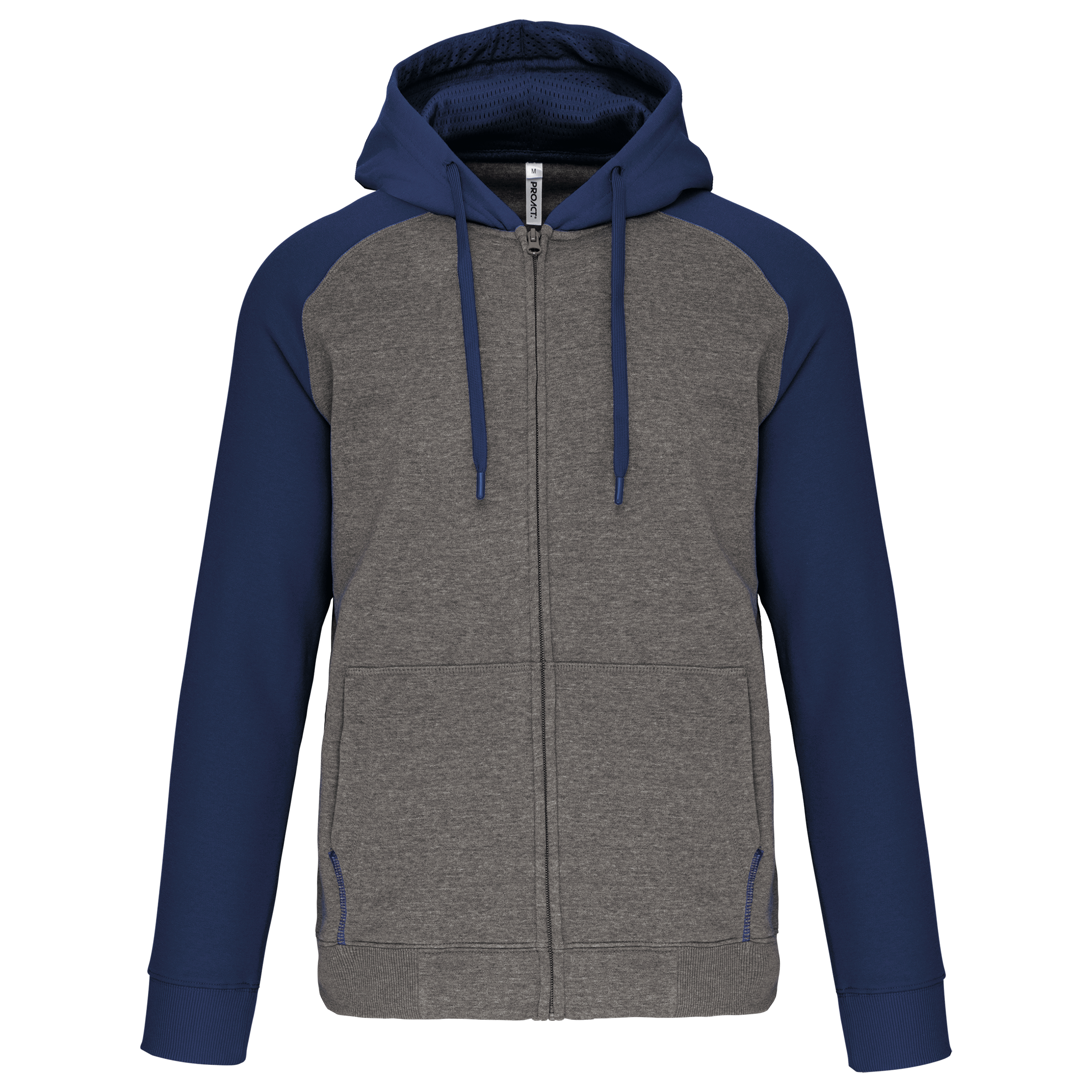 Miniature 14 pour Veste molleton zippée capuche bicolore unisexe