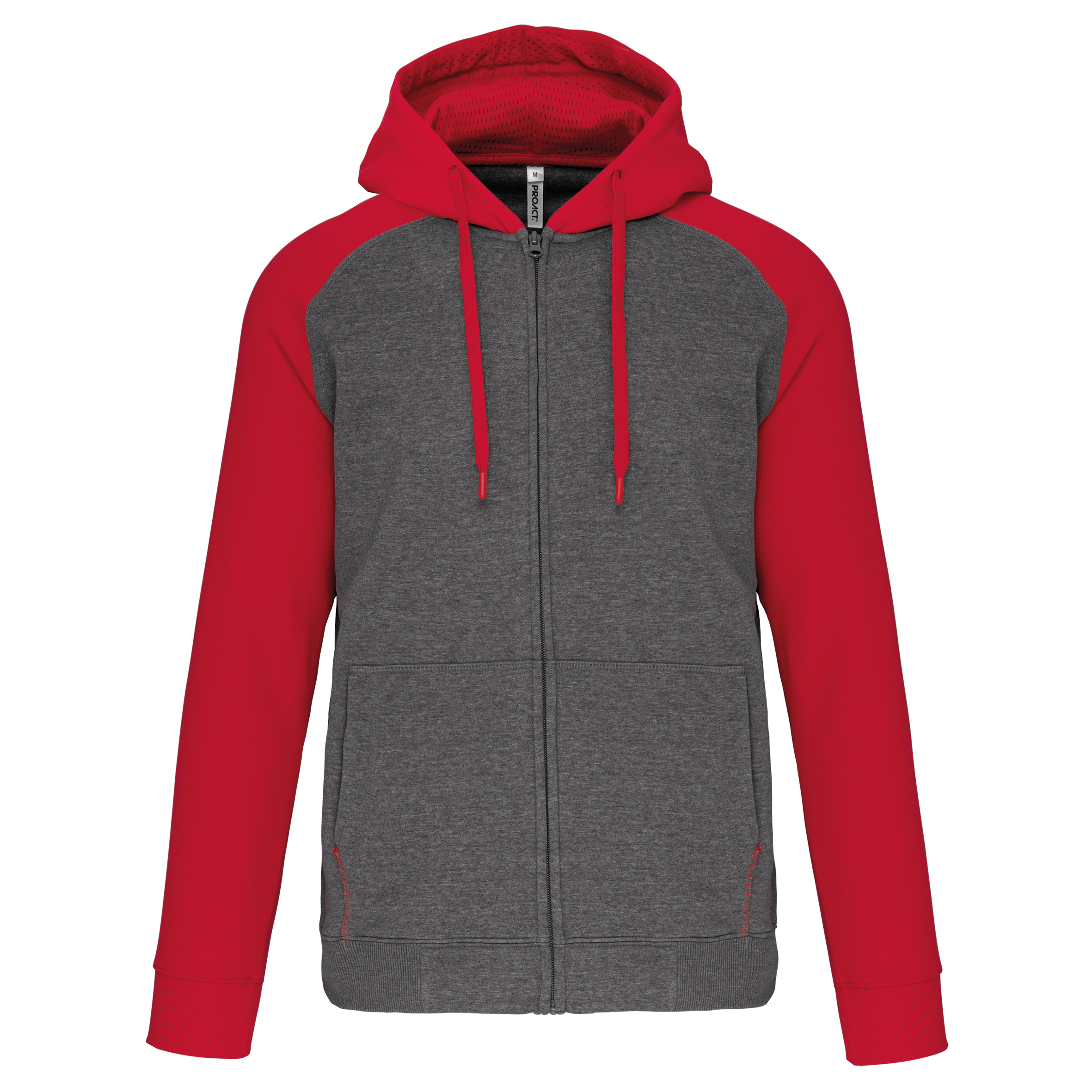 Miniature 15 pour Veste molleton zippée capuche bicolore unisexe