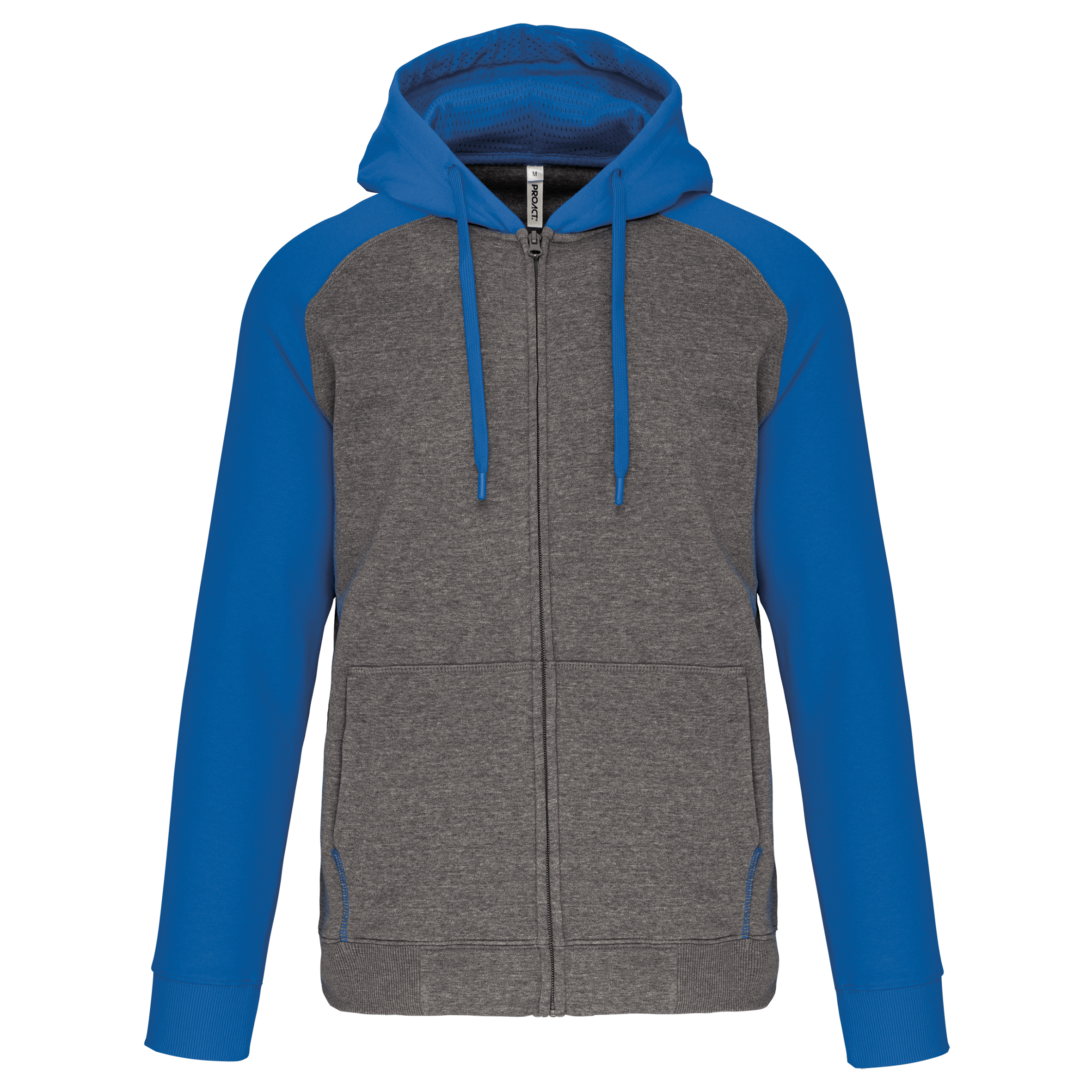 Miniature 16 pour Veste molleton zippée capuche bicolore unisexe