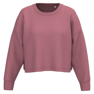 Visuel Sweat-shirt crop col rond femme