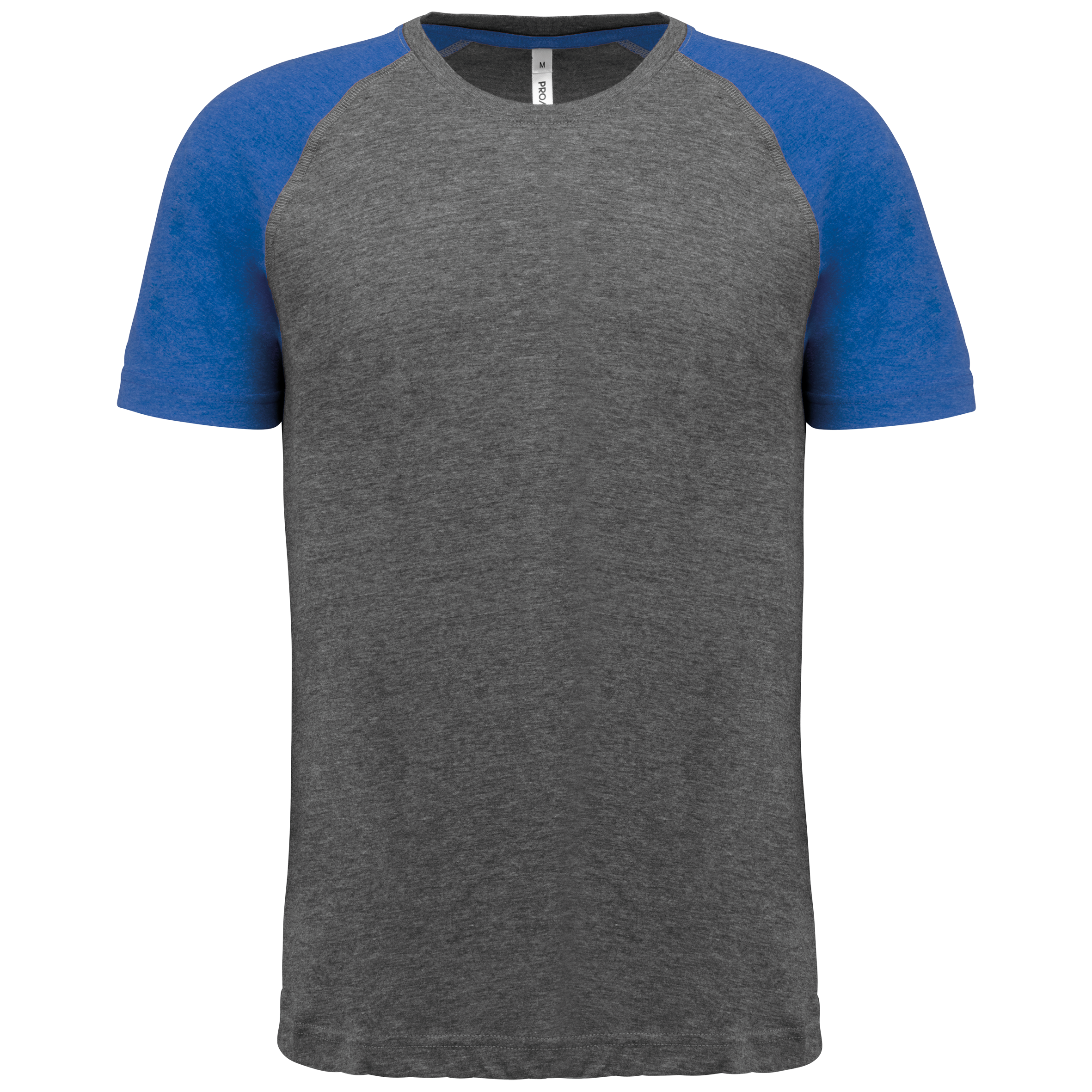 Miniature 10 pour T-shirt triblend bicolore sport manches courtes unisexe