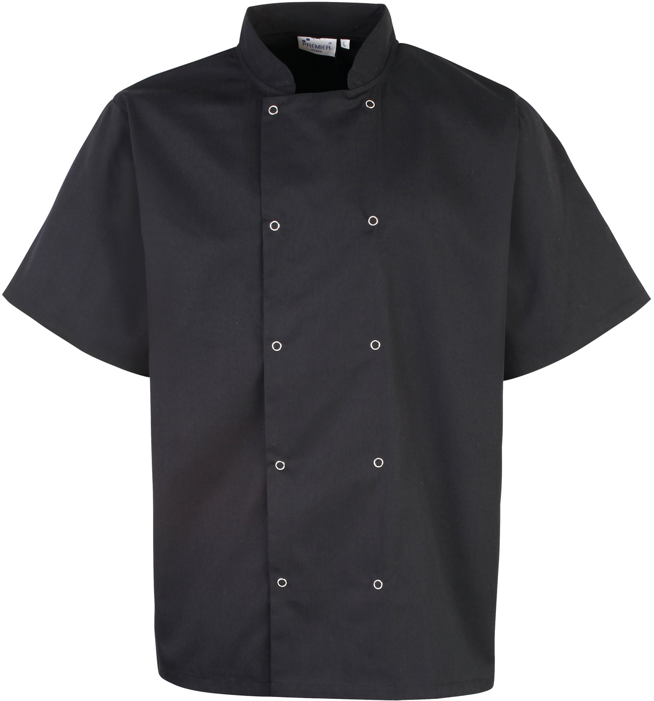 Miniature 2 pour Veste de cuisine manches courtes à boutons pression