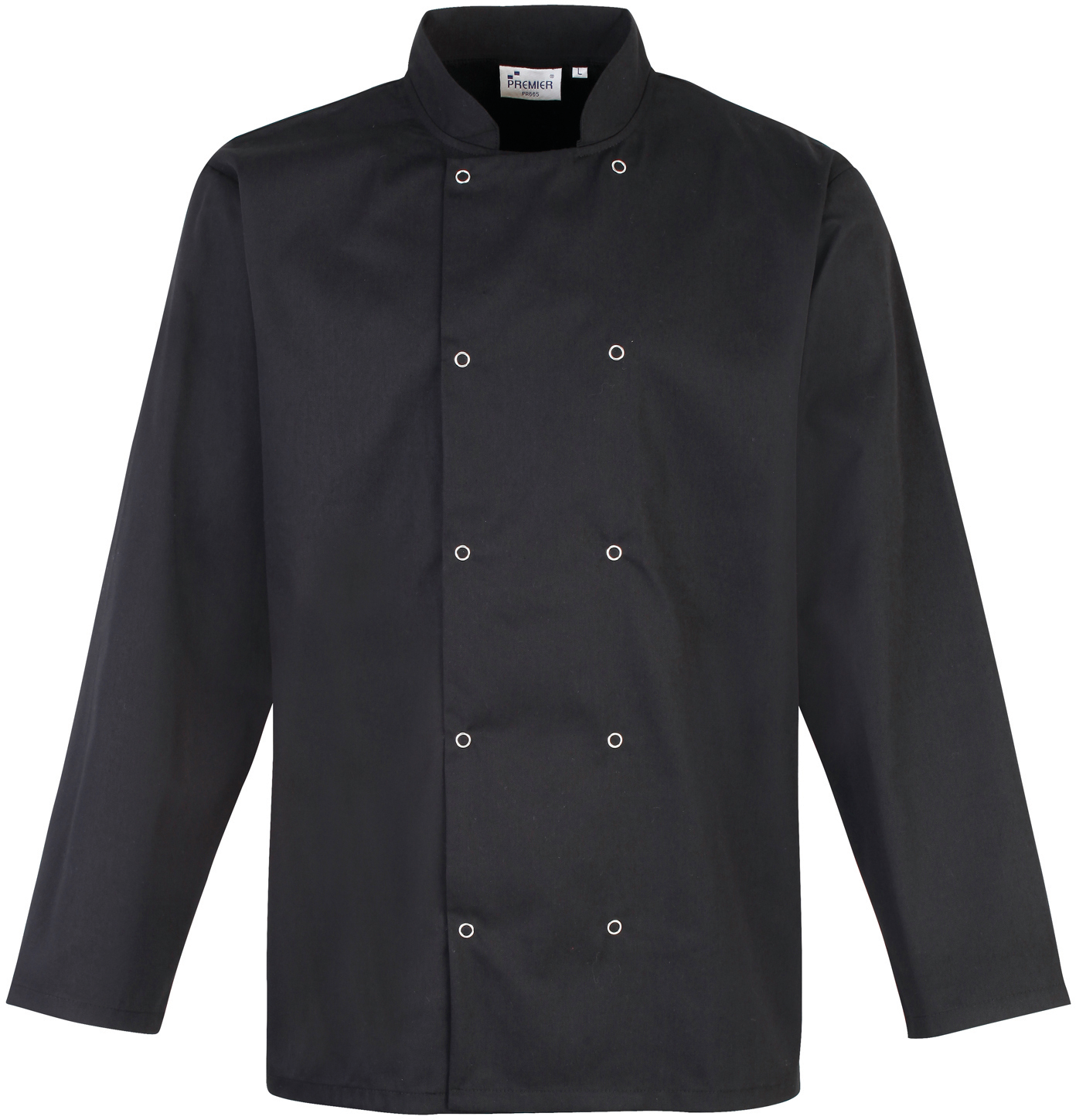 Miniature 2 pour Veste de cuisine manches longues à boutons pression