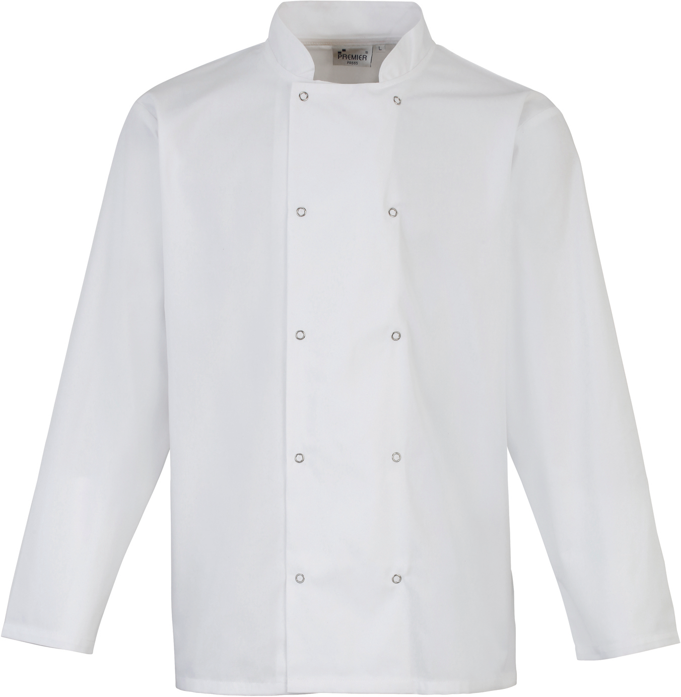 Miniature 3 pour Veste de cuisine manches longues à boutons pression