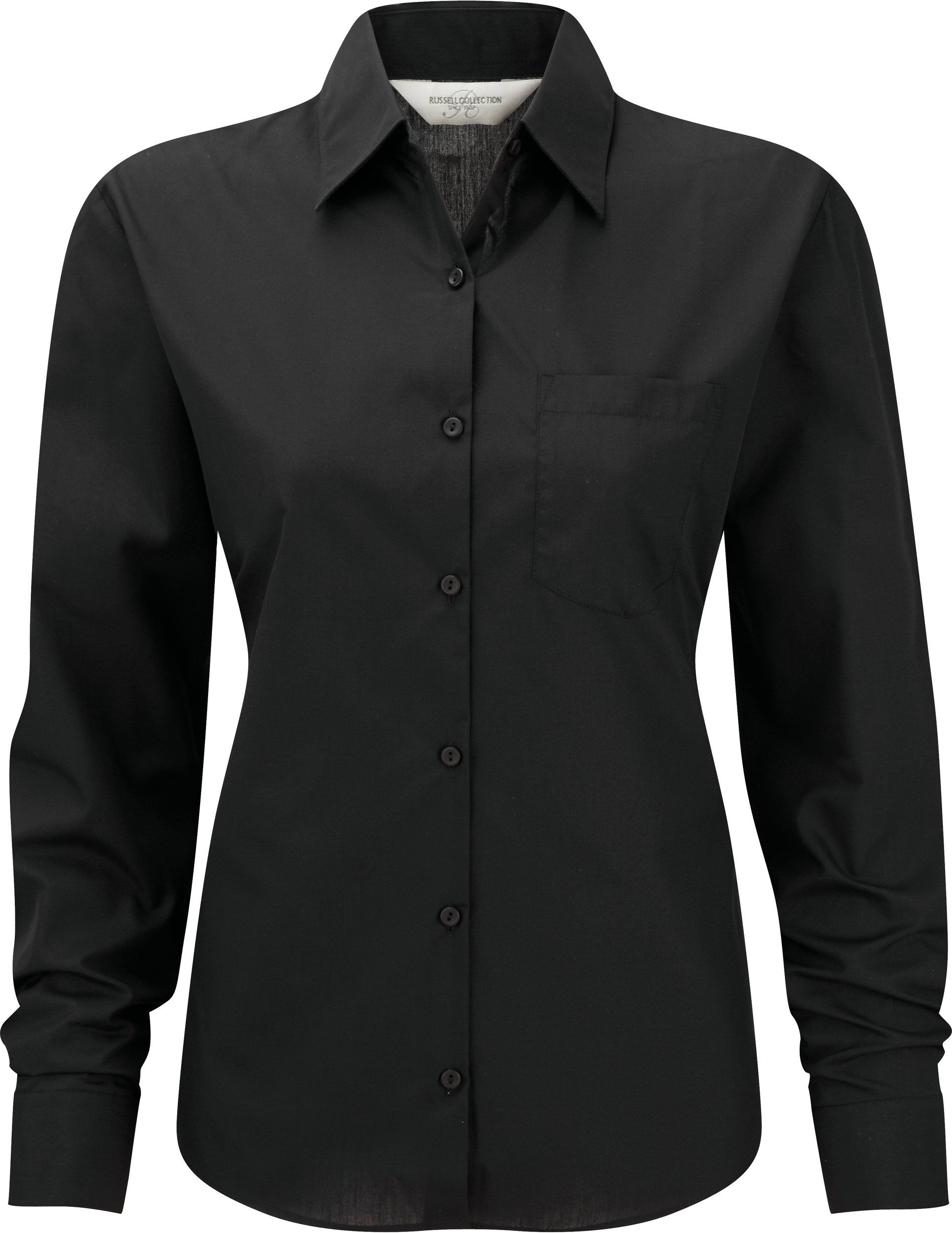 Miniature 3 pour Chemise femme popeline polycoton manches longues