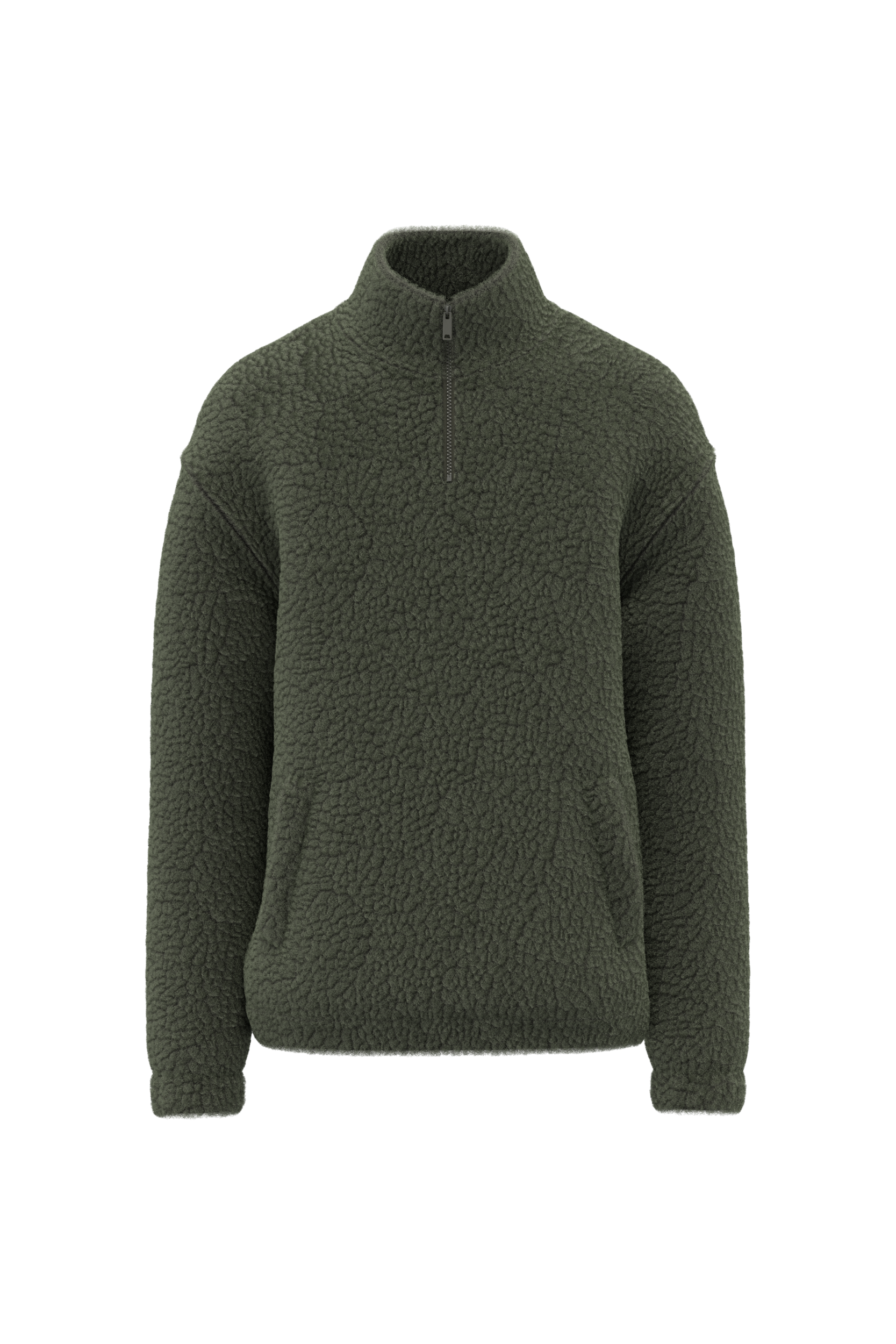 Miniature 2 pour Sweat-shirt 1/4 zip à épaules tombantes en sherpa unisexe