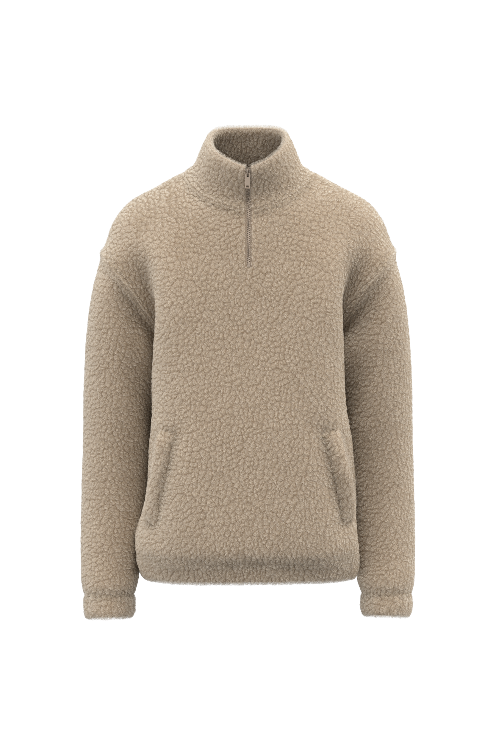 Miniature 3 pour Sweat-shirt 1/4 zip à épaules tombantes en sherpa unisexe