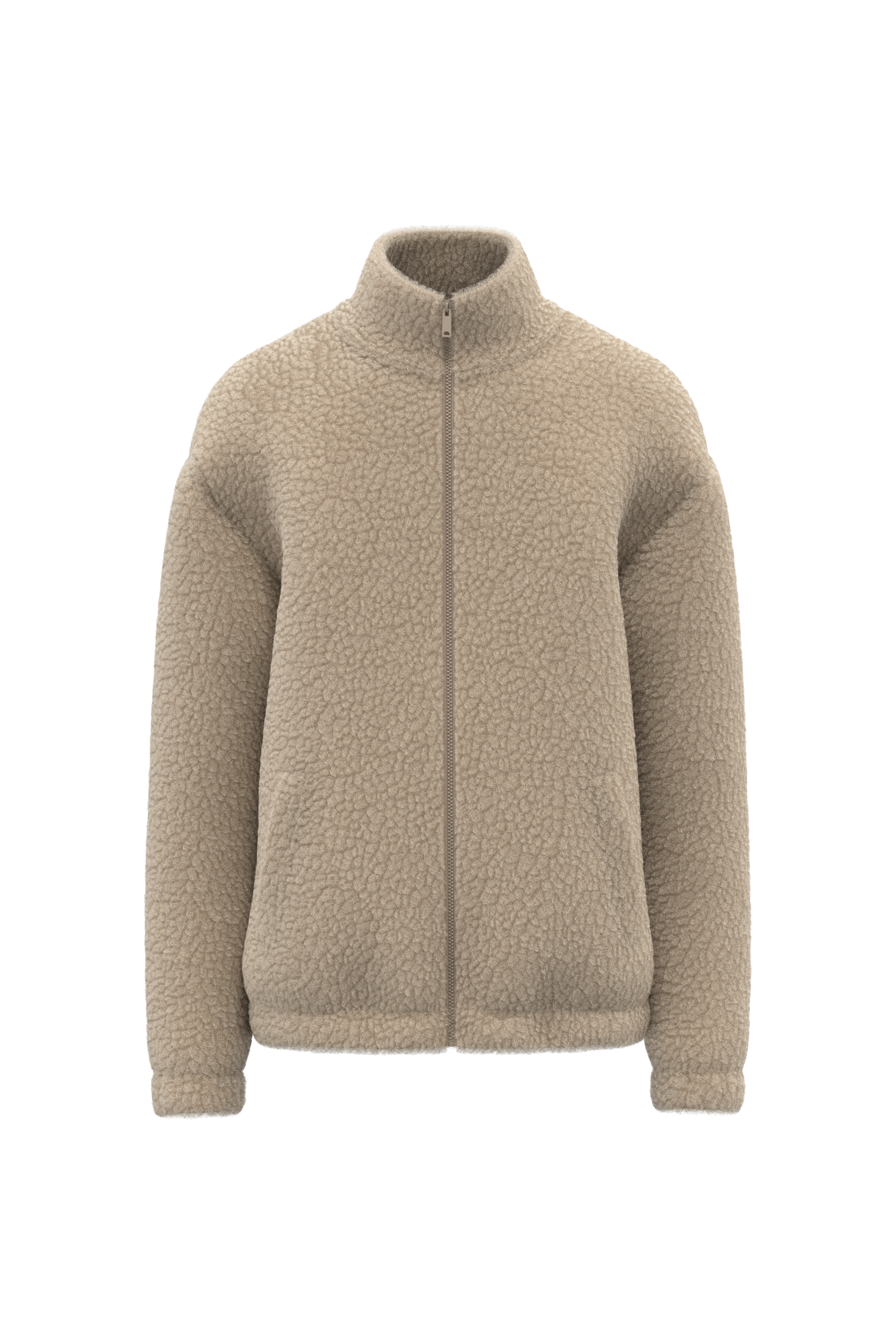 Miniature 3 pour Sweat-shirt zippé à épaules tombantes en sherpa unisexe