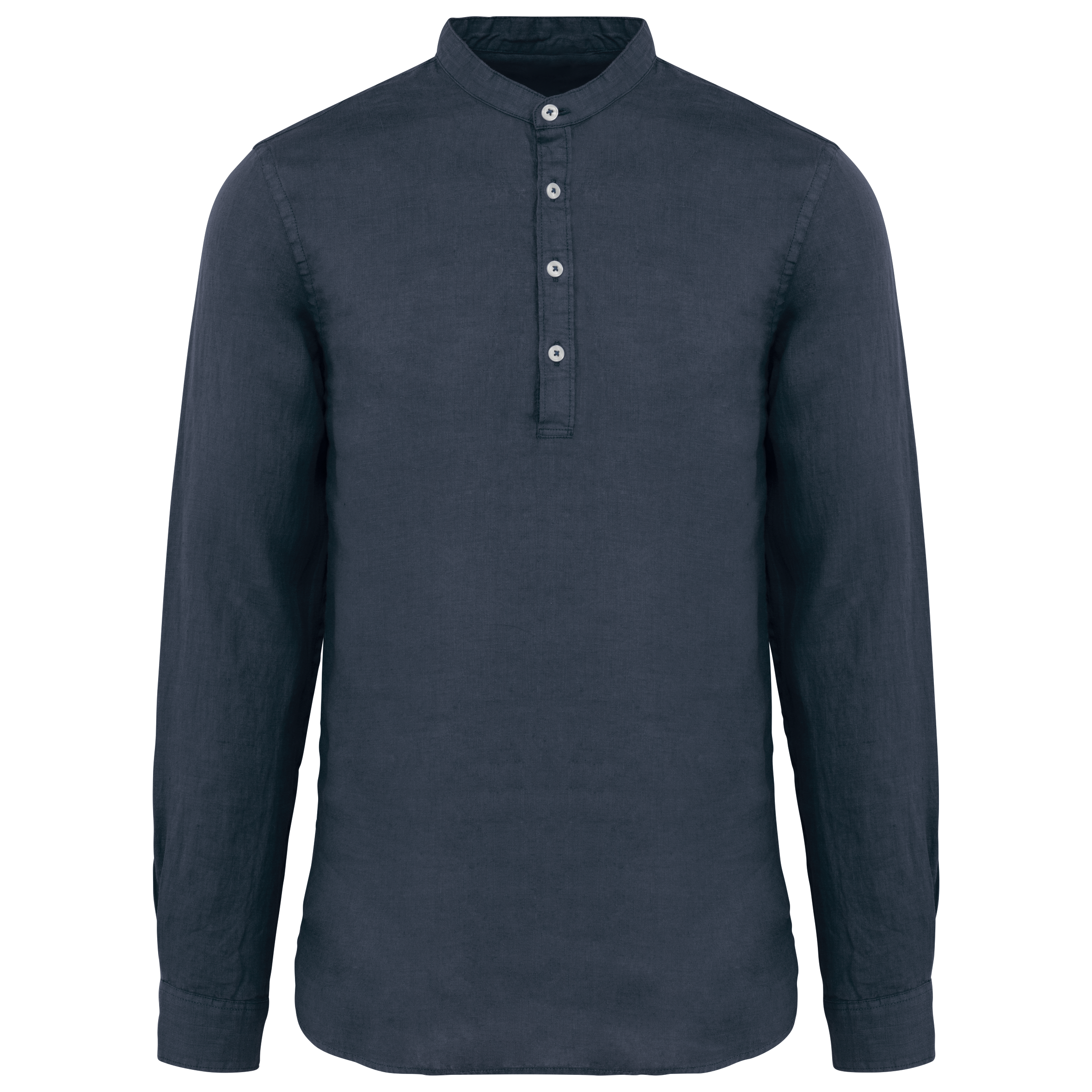 Miniature 1 pour Chemise à col Mao délavée  en lin homme