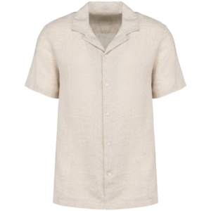Visuel Chemise à col bowling en lin homme