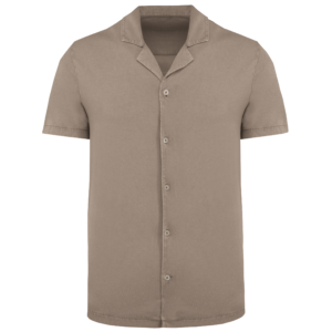 Visuel Chemise écoresponsable à col bowling délavée en jersey manches courtes homme