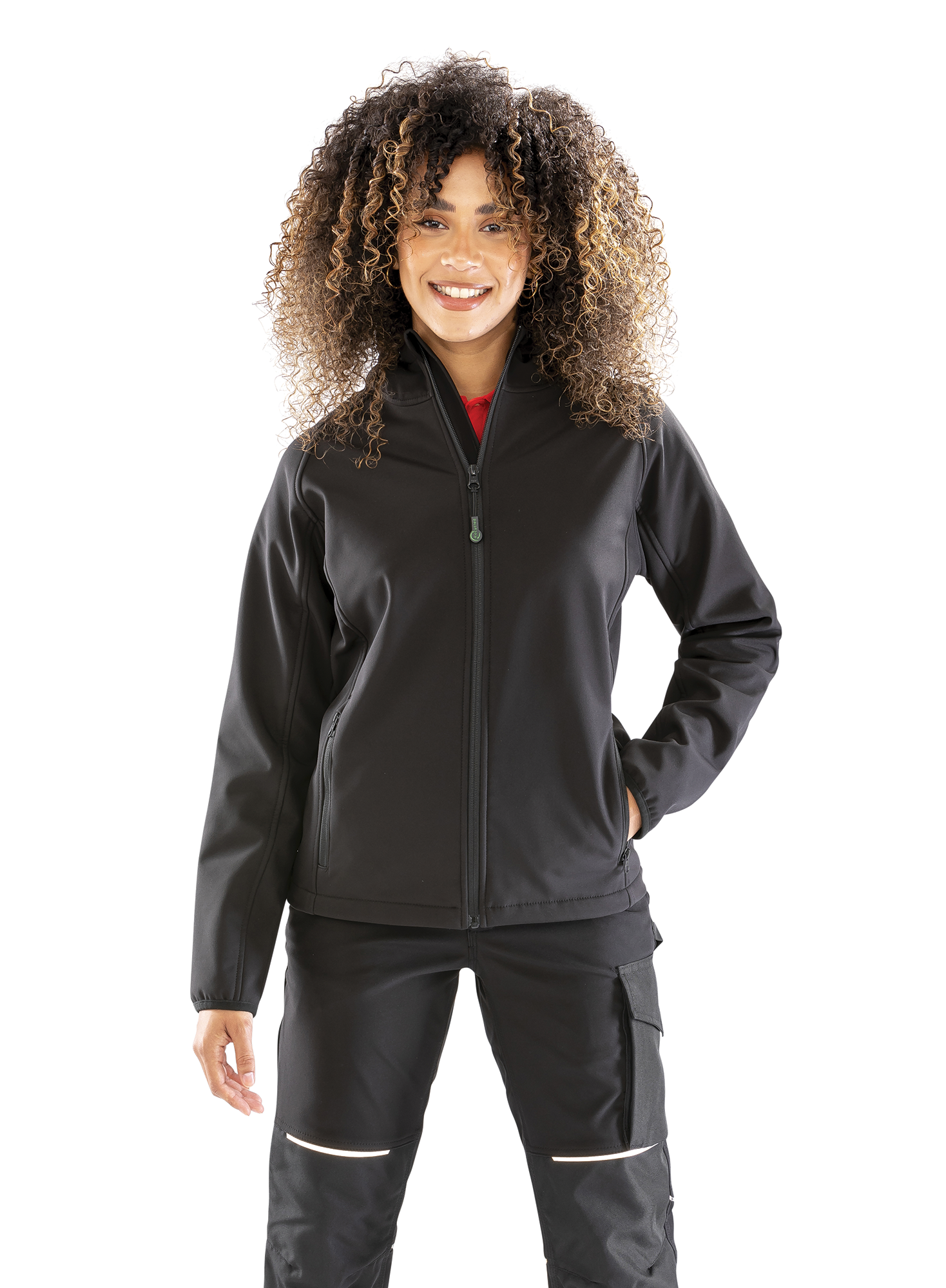 Miniature 2 pour Veste softshell recyclée 3 couches à capuche femme