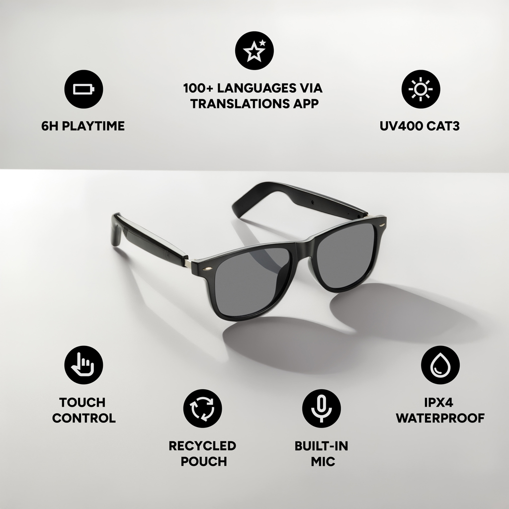 Miniature 7 pour Lunettes audio dotées de l'IA avec fonction traduction Miro