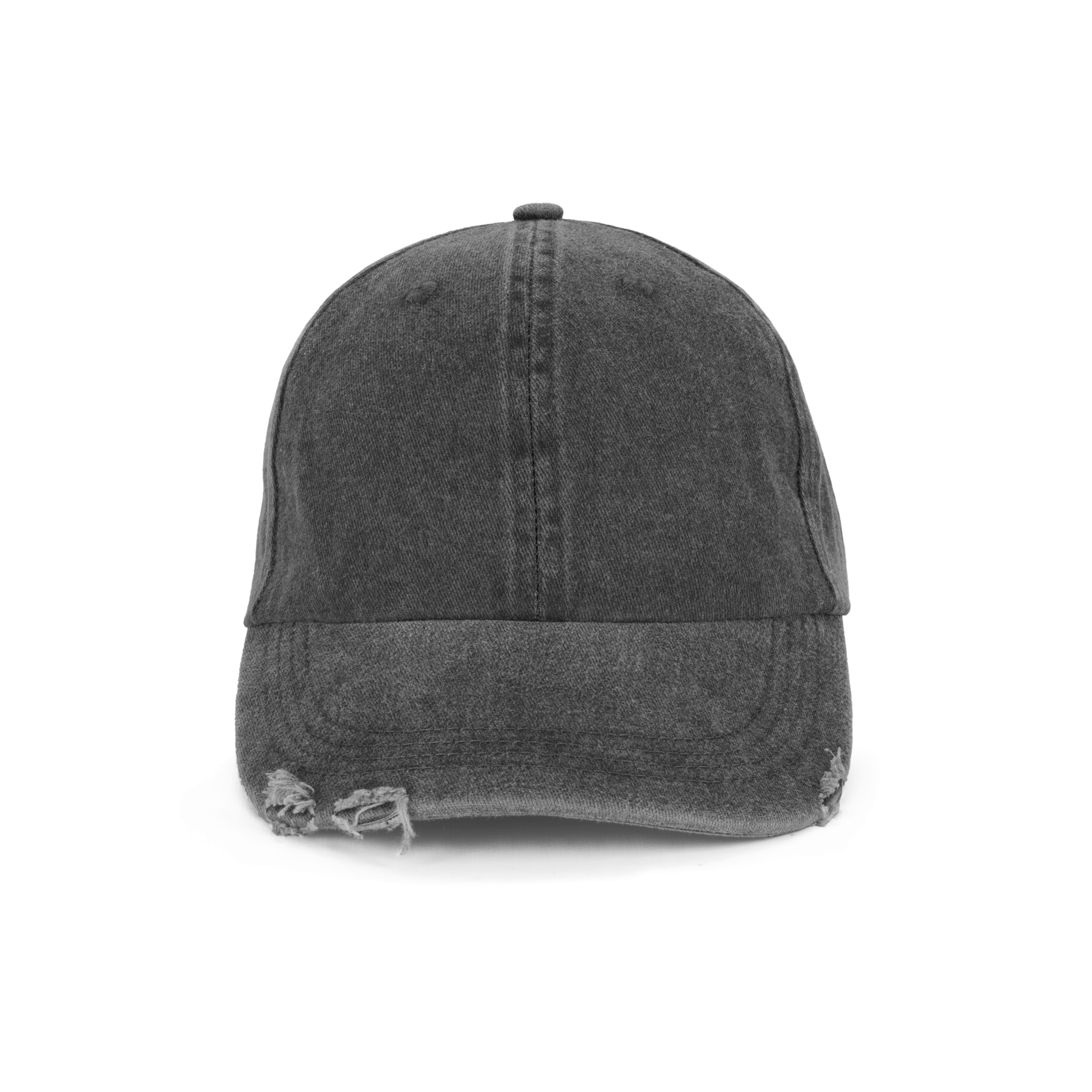 Miniature 1 pour Casquette vintage effet déchiré - 6 panneaux