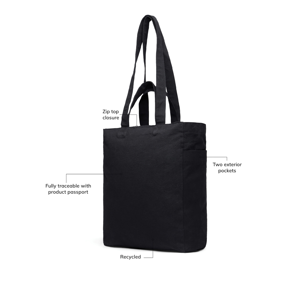 Miniature 7 pour VINGA Tote bag avec zip en toile recyclée Hilo AWARE™