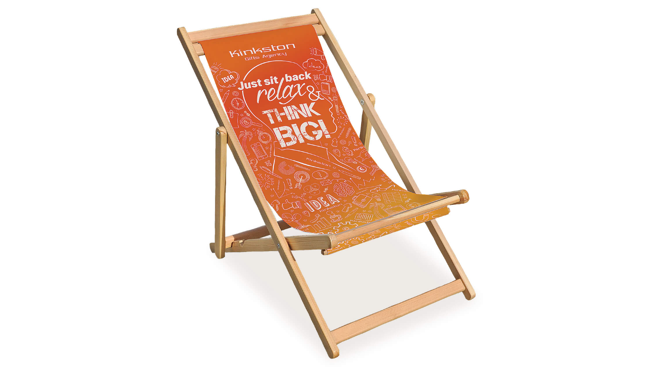 Miniature 1 pour CHAISE EN BOIS “LAGUNA” ; AVEC ASSISE IMPRIMÉE