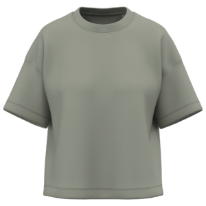 Visuel T-shirt écoresponsable boxy à épaules tombantes femme