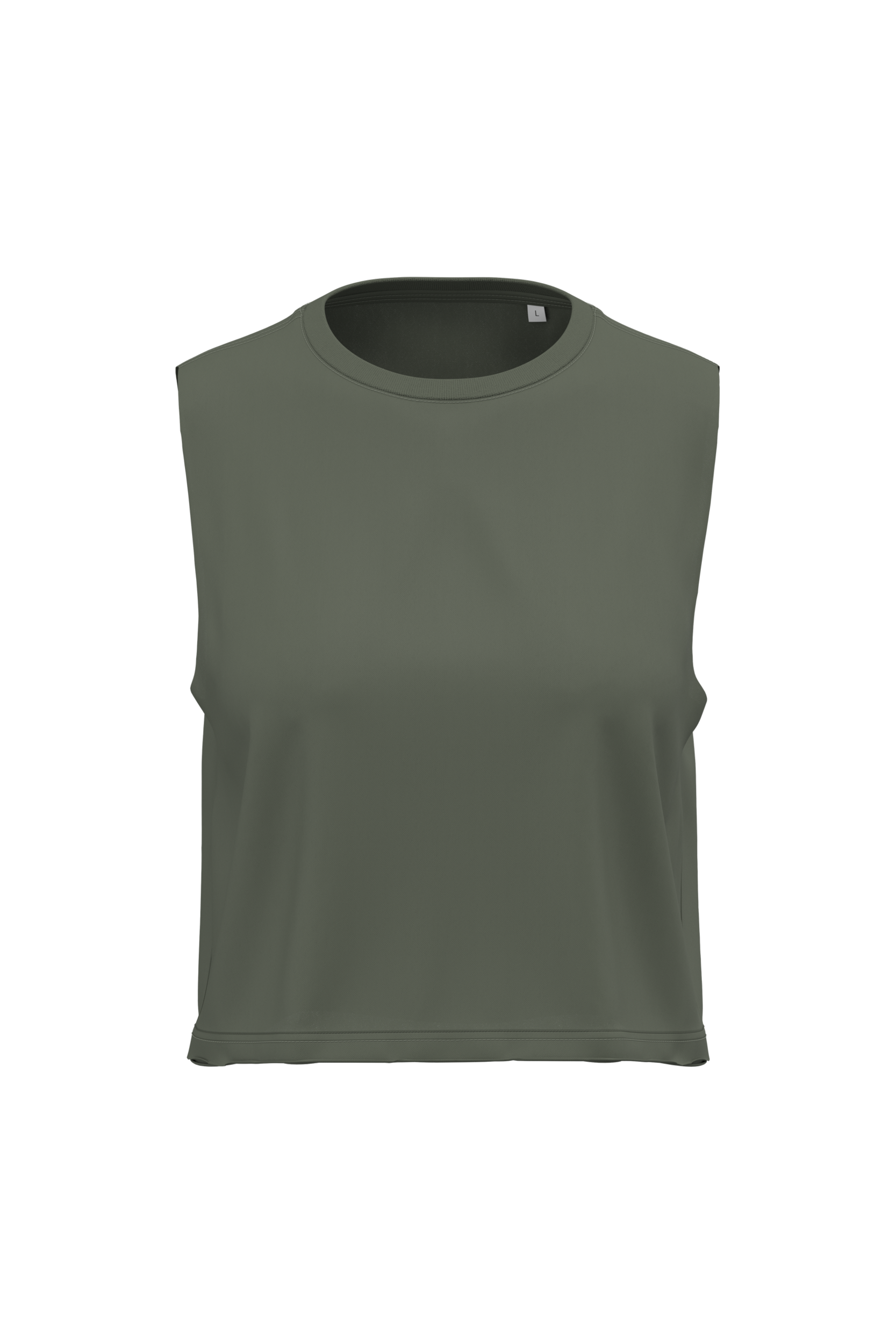 Miniature 2 pour T-shirt crop sans manches femme