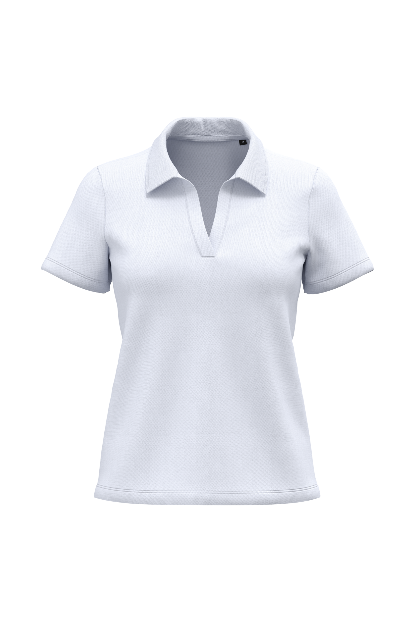 Miniature 3 pour Polo col en V coton Supima® femme